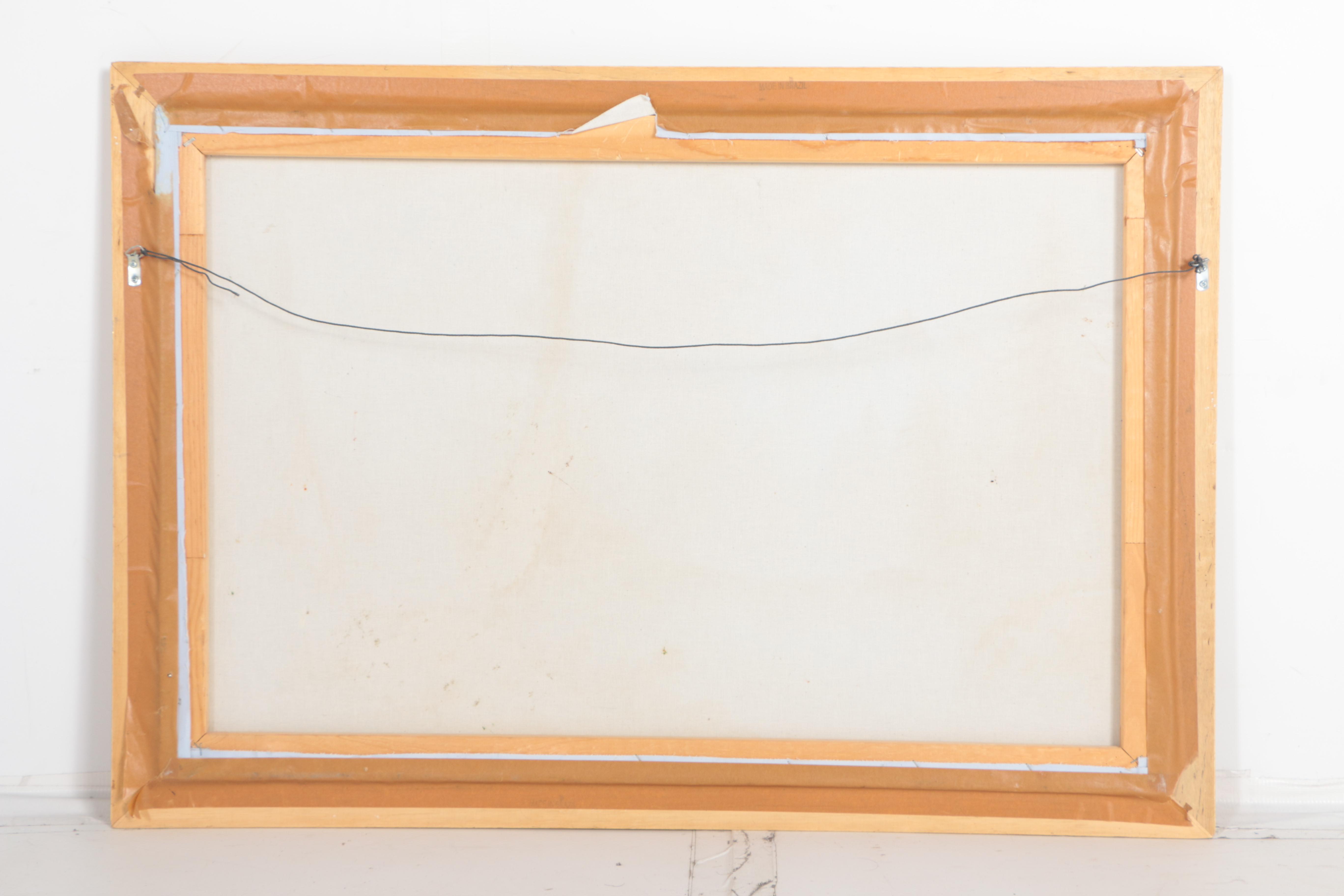 M. Scott Oil Painting on Canvas of Wooded Scene