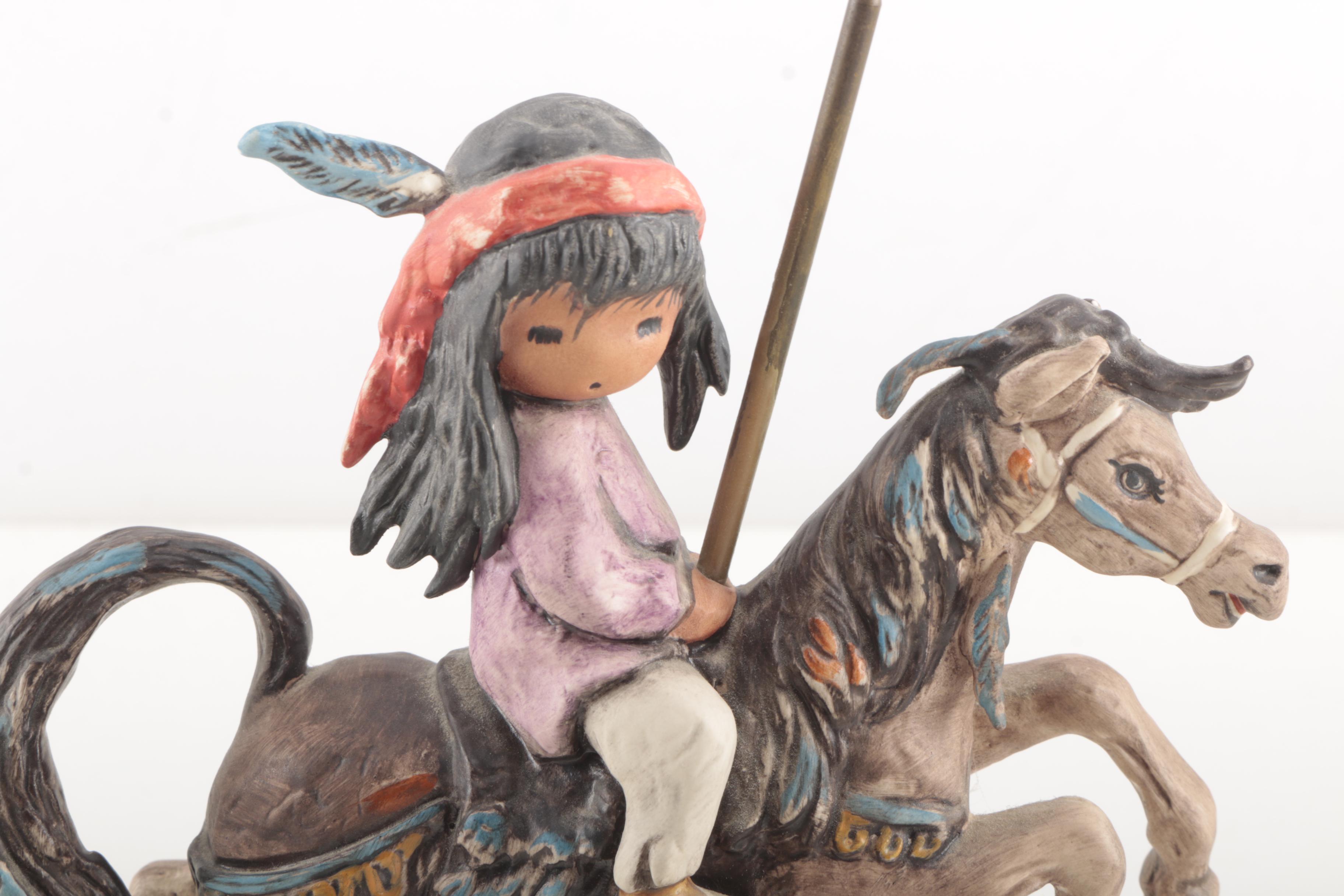 Goebel The Children of DeGrazia 'Merry Little Indian' Porcelain Figurine