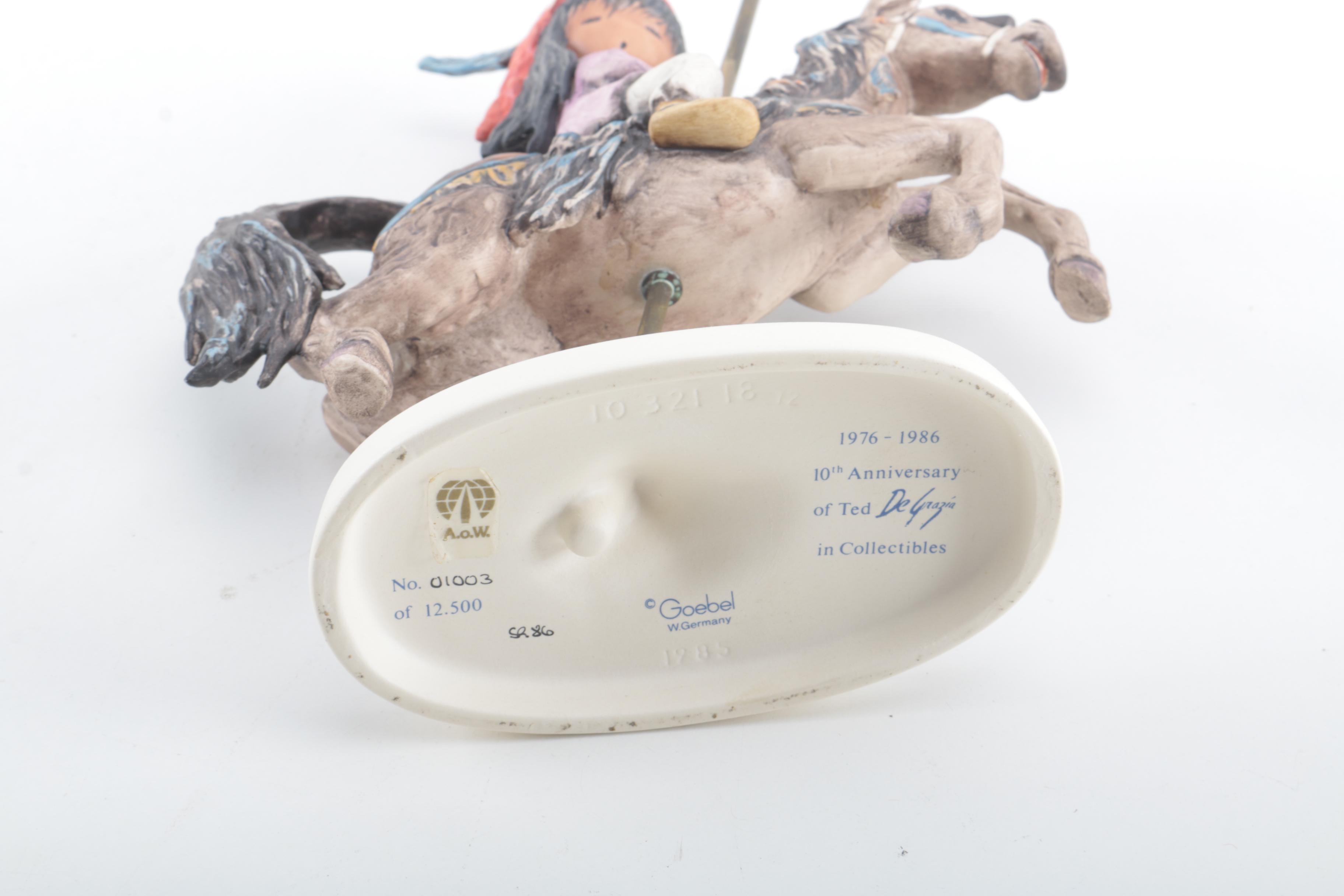 Goebel The Children of DeGrazia 'Merry Little Indian' Porcelain Figurine