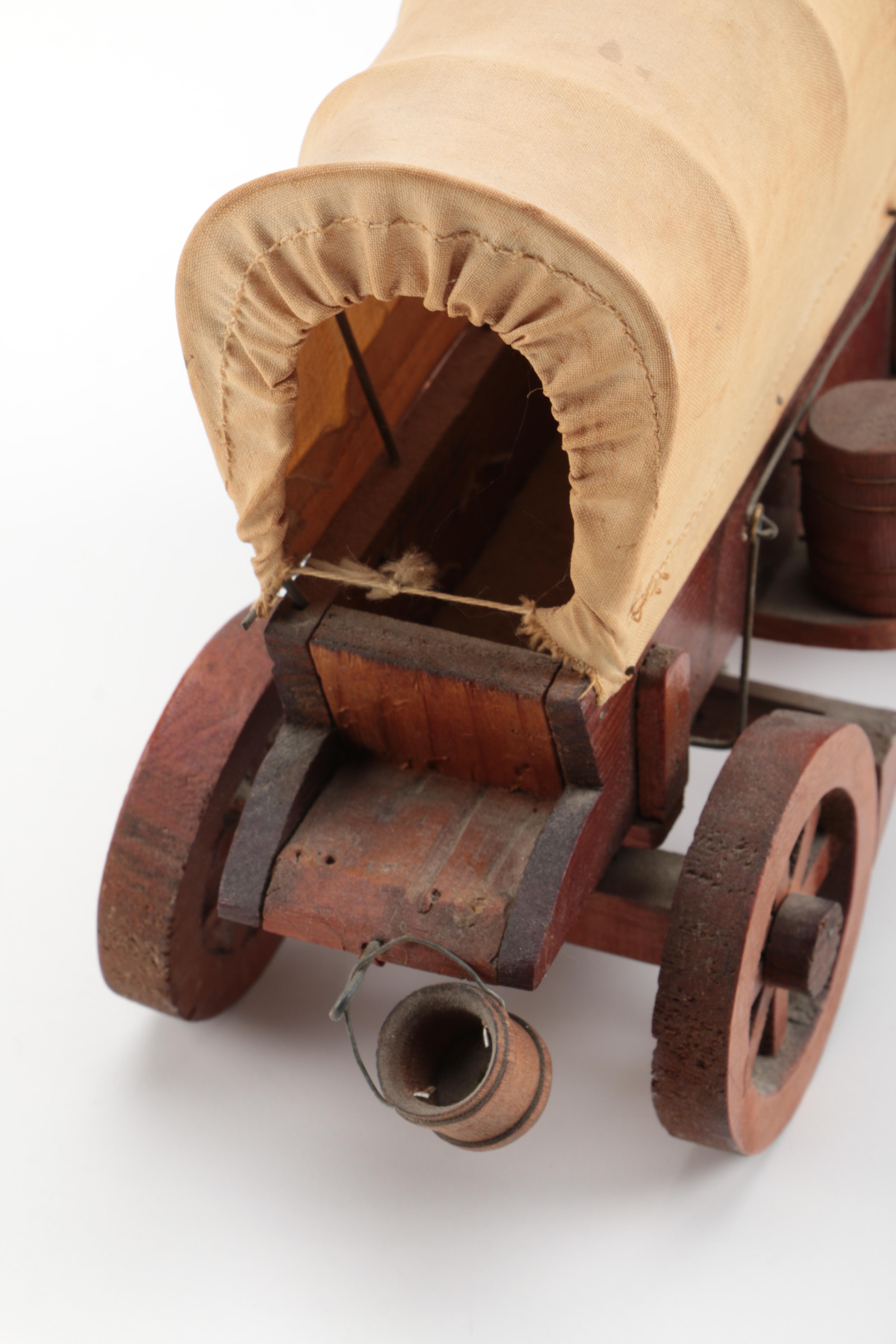 Vintage Iron, Jar, and Miniature Carriage