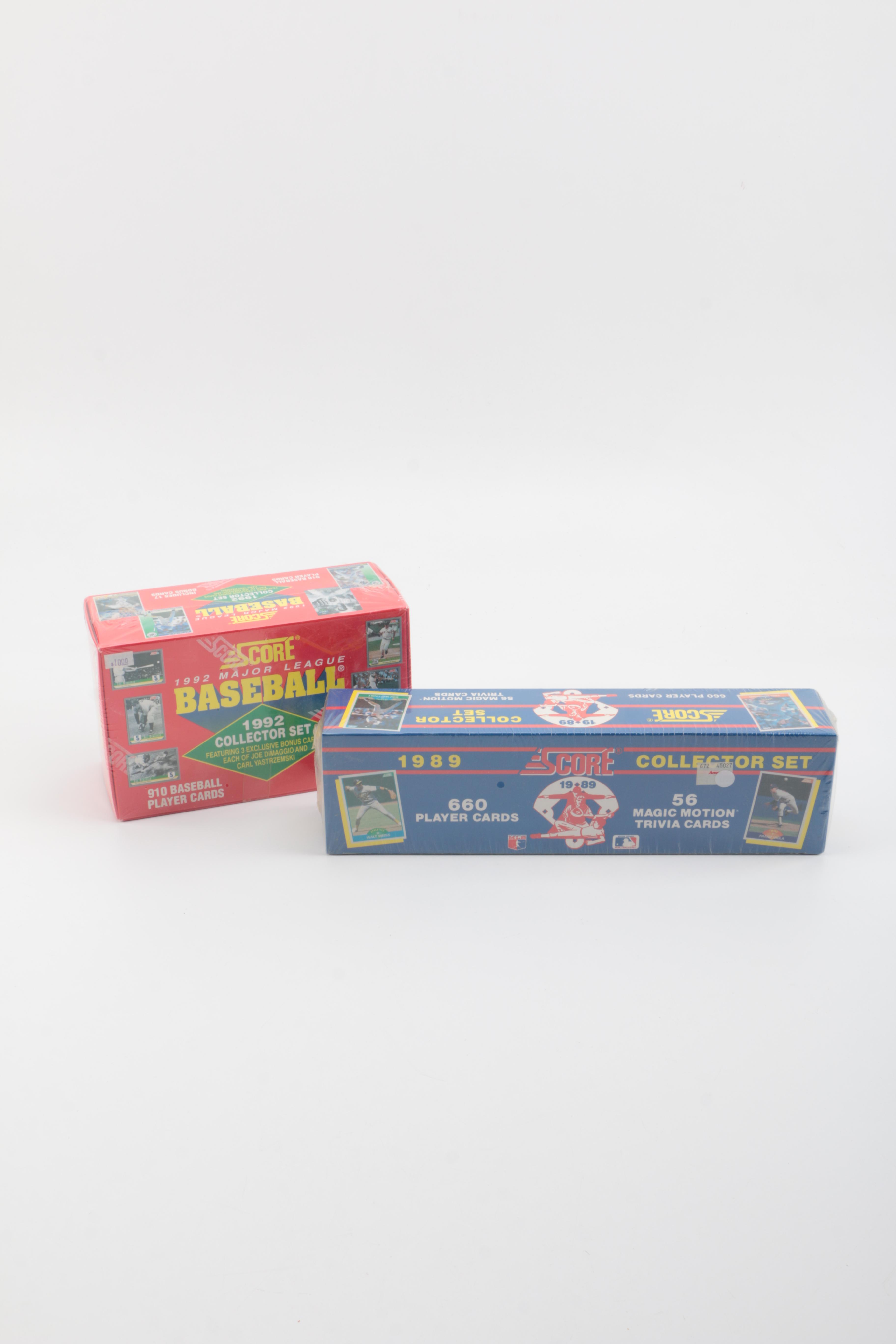1989 and 1992 Score Baseball Cards Full Sets