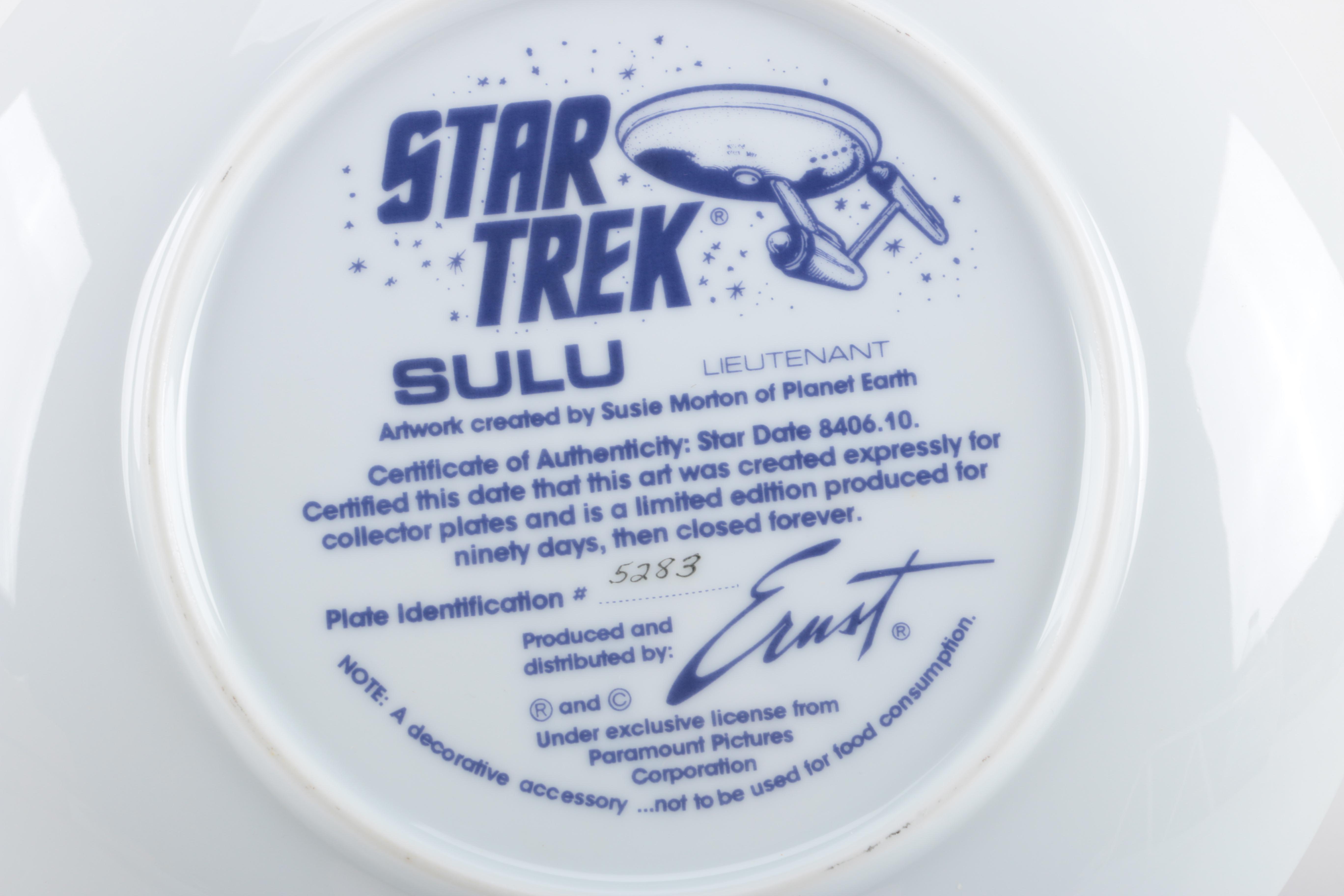 Star Trek Sulu and Chekov Collectible Plates