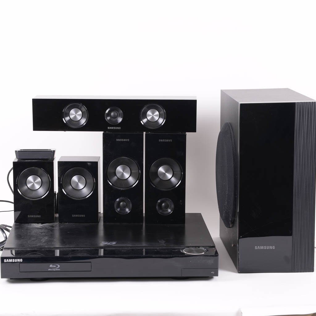 Samsung Blu-ray Player and Home Theater Surround Speakers