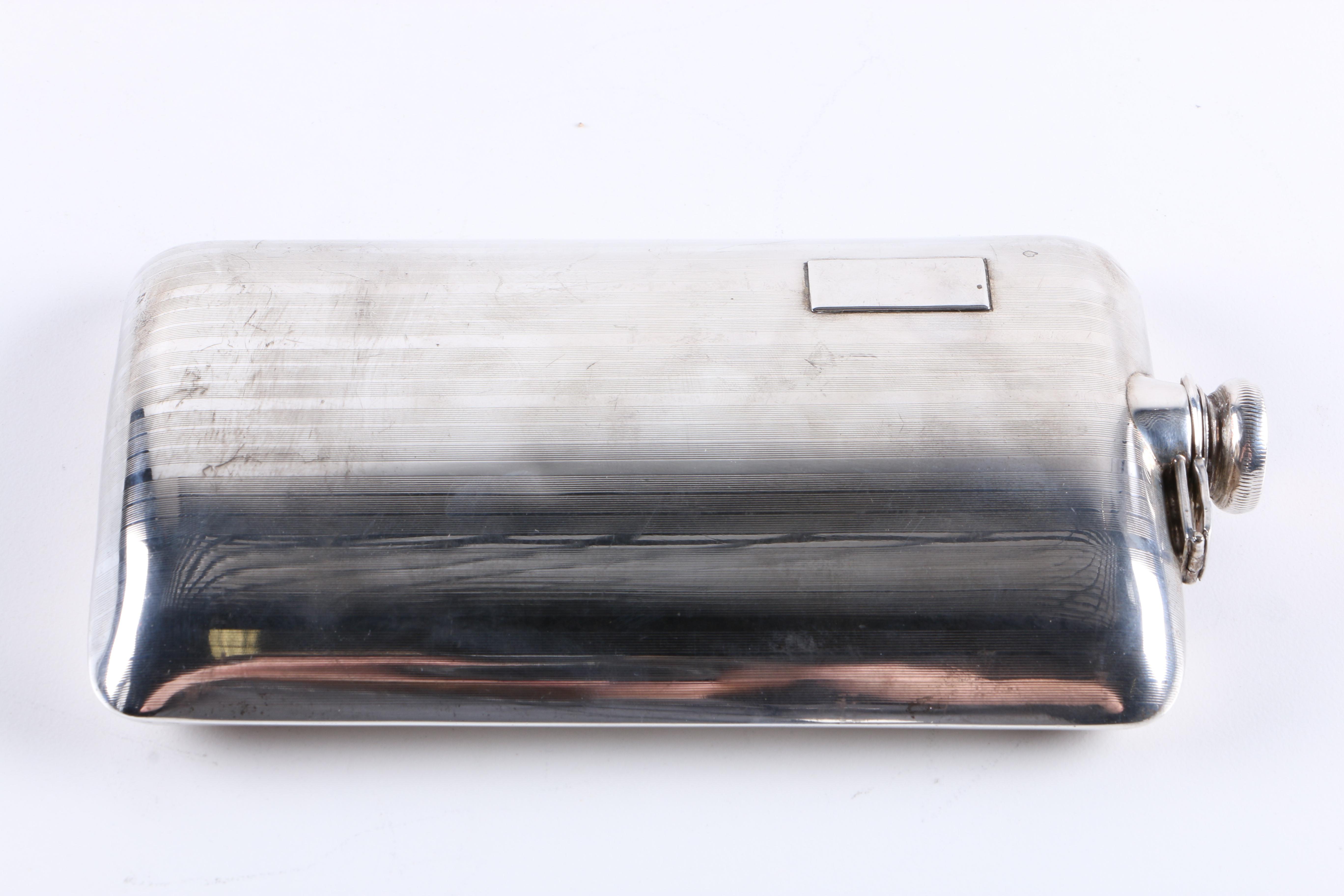 Art Deco Sterling Silver Flask