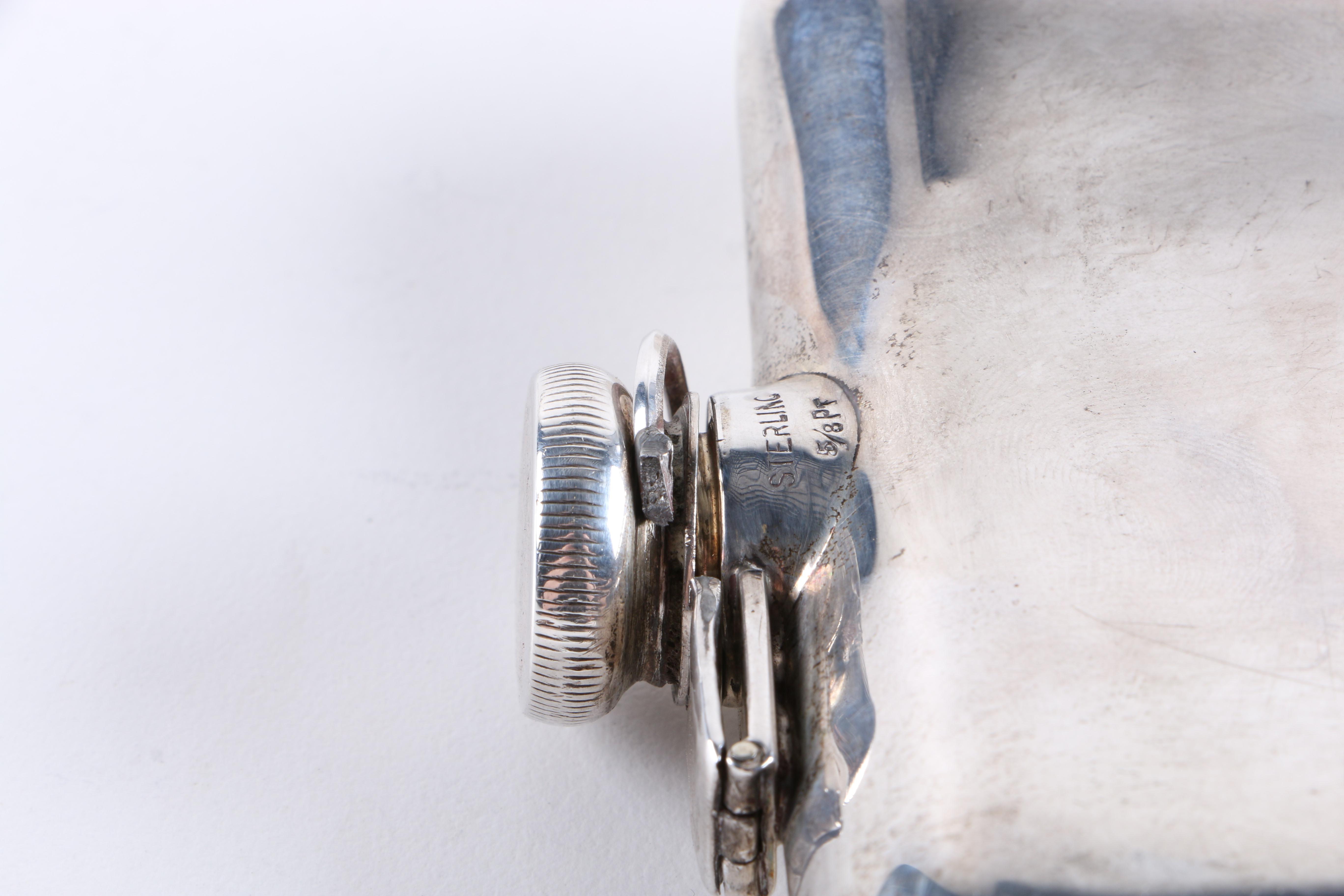 Art Deco Sterling Silver Flask