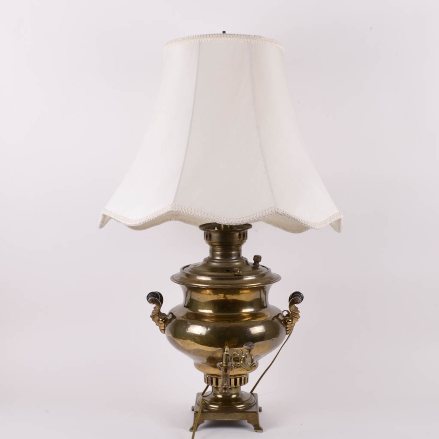 Antique Russian Samovar Table Lamp