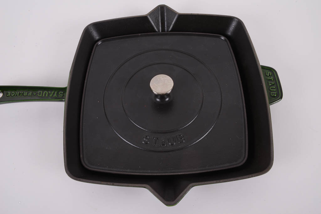 Le Creuset Dutch Oven and Staub France 14" Grill Pan