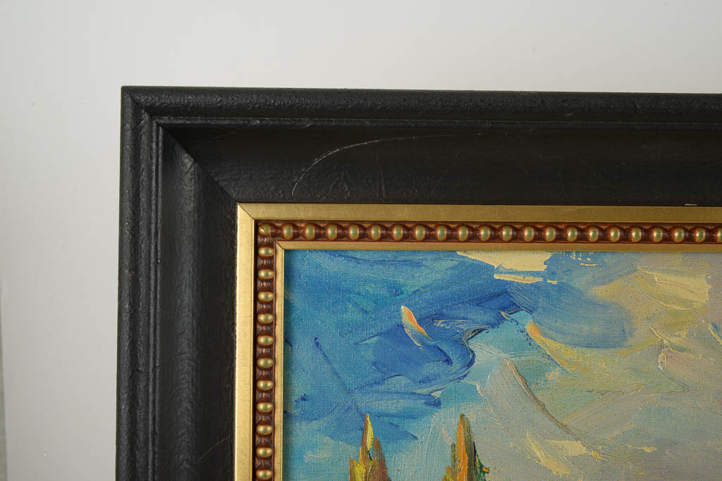 Shuster Cityscape Signed Original Oil Painting