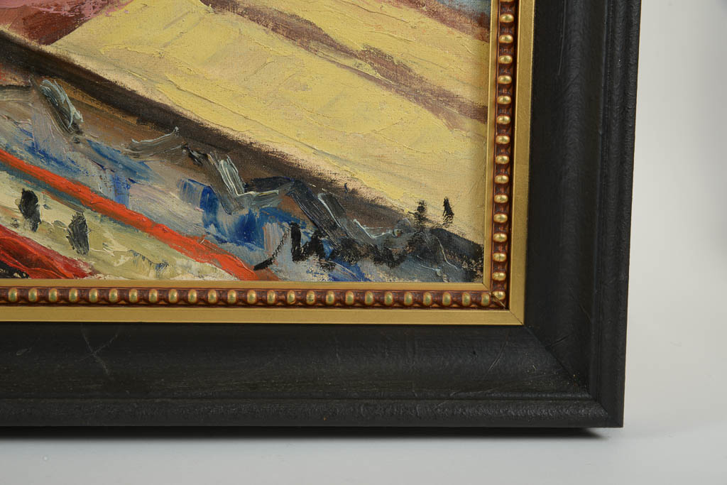 Shuster Cityscape Signed Original Oil Painting