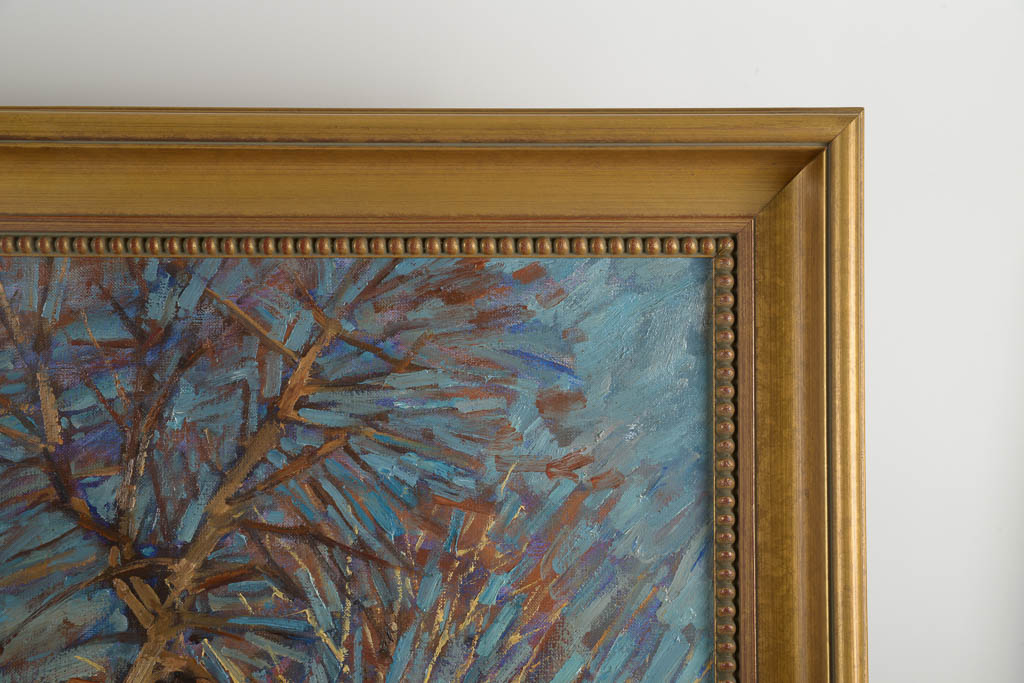 Russian Townscape Signed Original Oil Painting