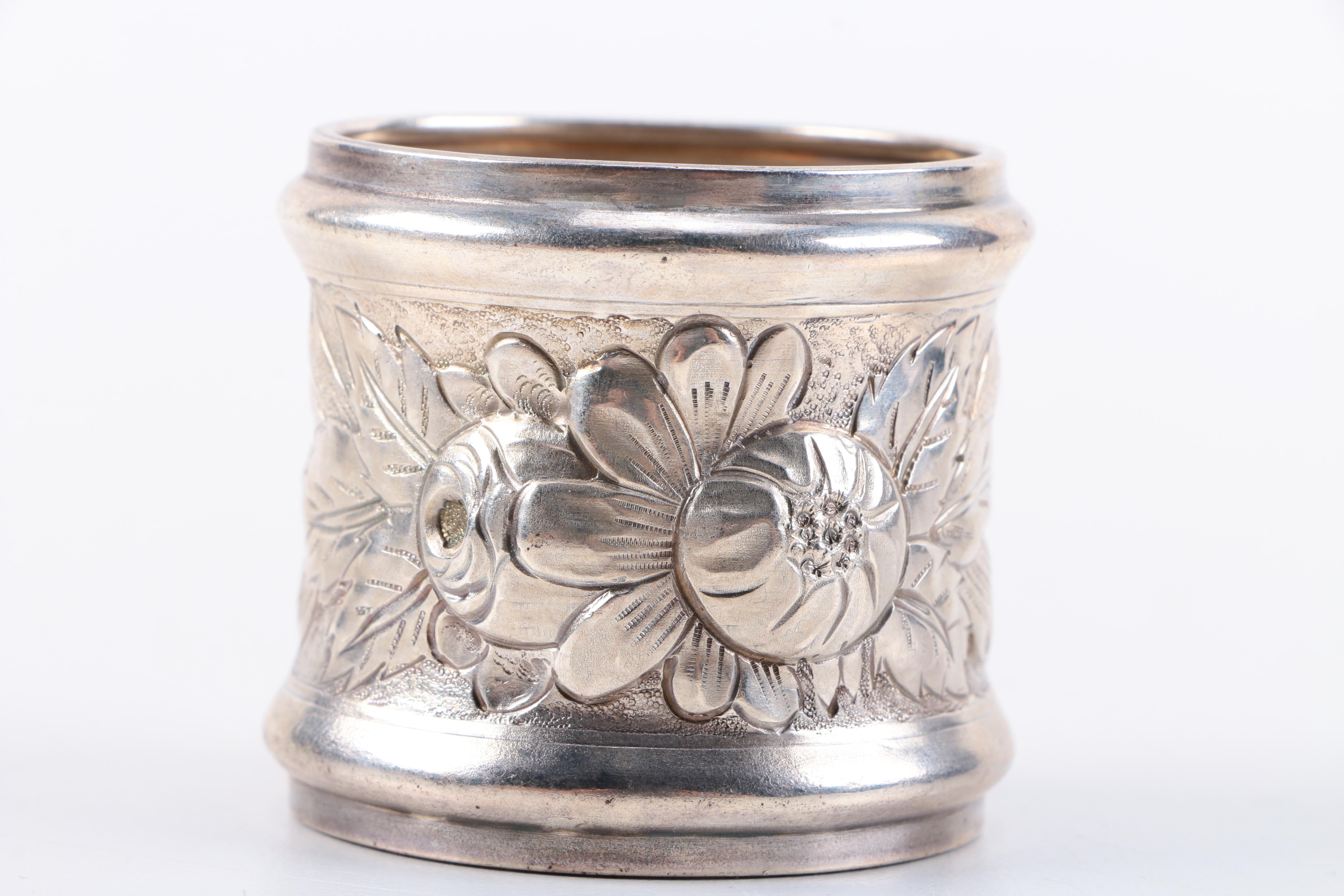 1896 Roberts & Belk Napkin Ring and Other Sterling Silver Napkin Rings