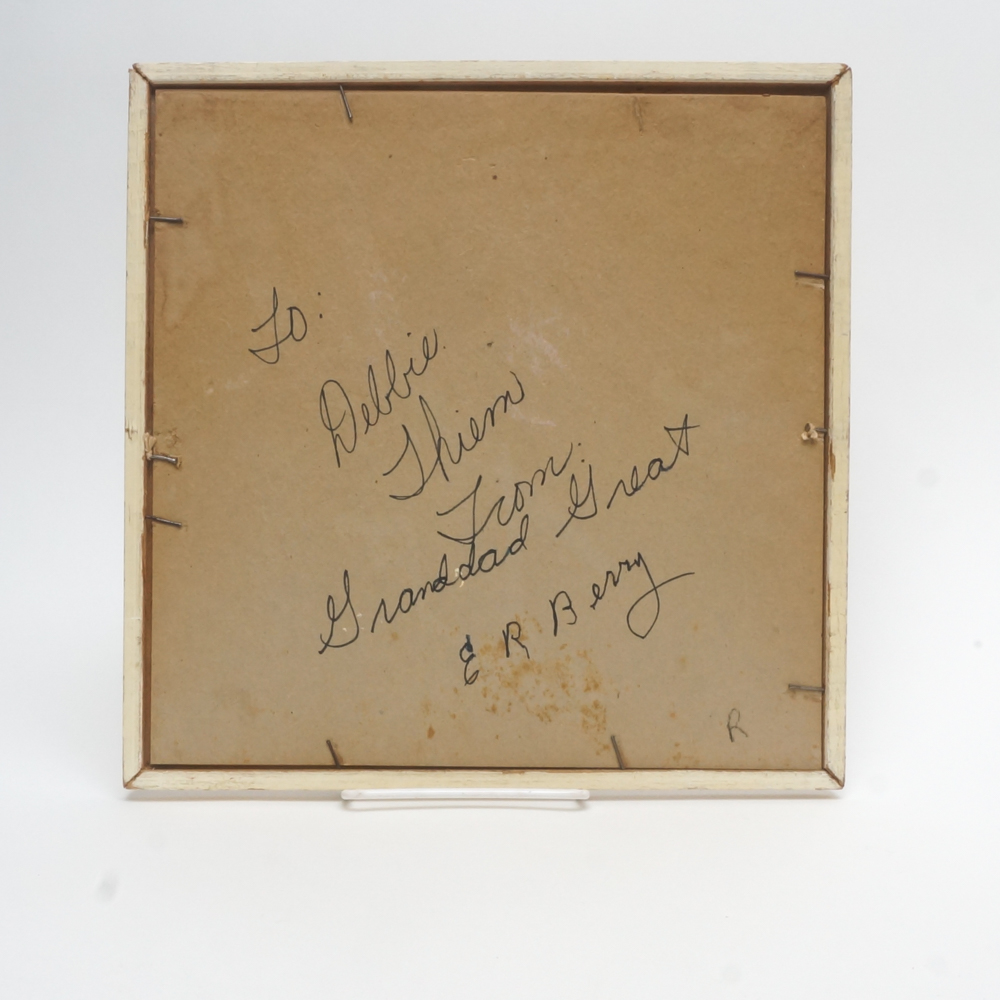 Pair of 1940's Framed Lithograph Prints of Flowers