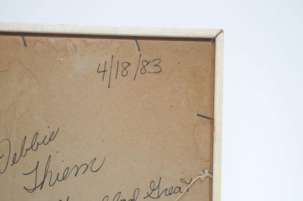 Pair of 1940's Framed Lithograph Prints of Flowers