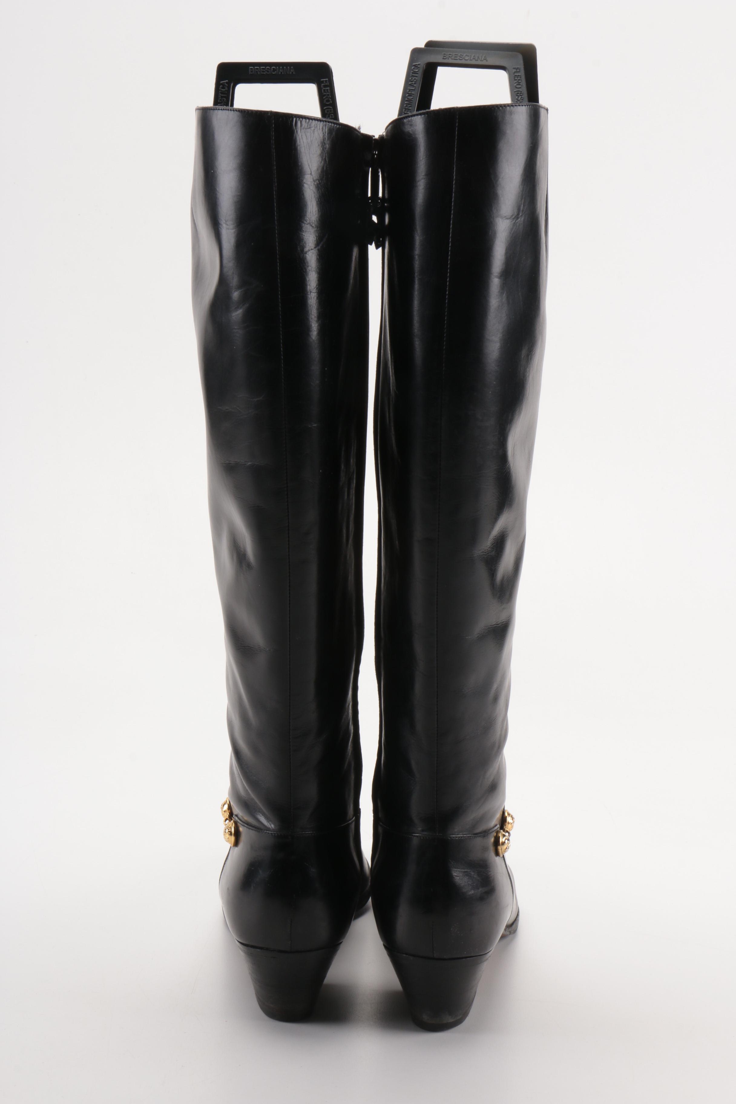 Salvatore Ferragamo Black Leather Boots