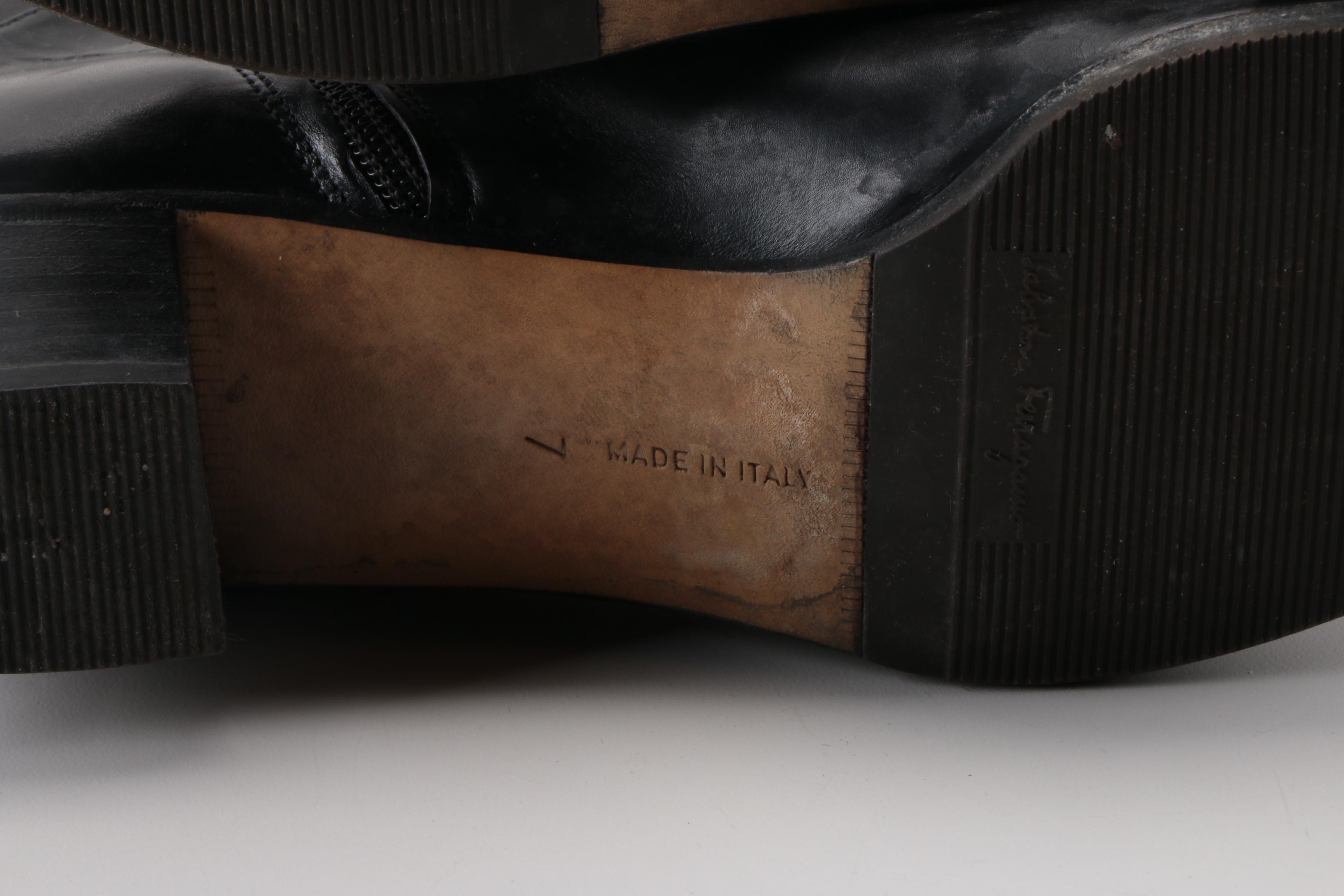 Salvatore Ferragamo Black Leather Boots