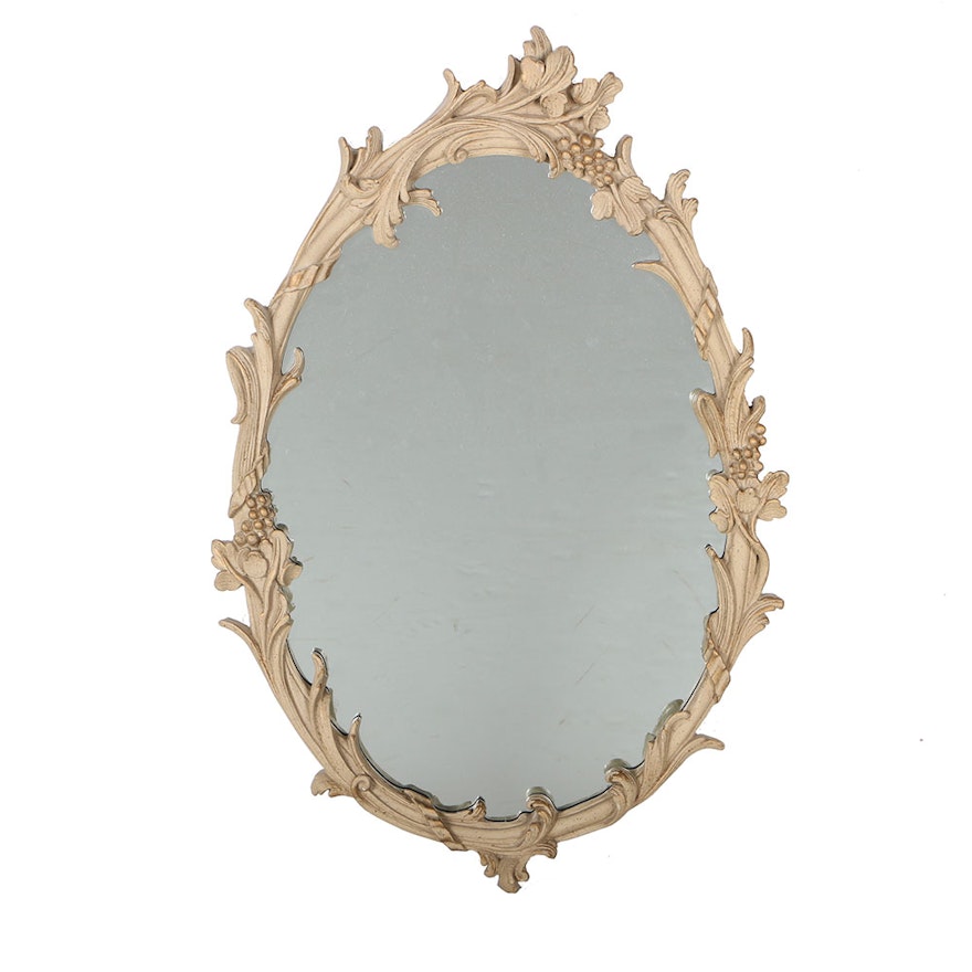 Oval Mirror with Grape Leaf Frame