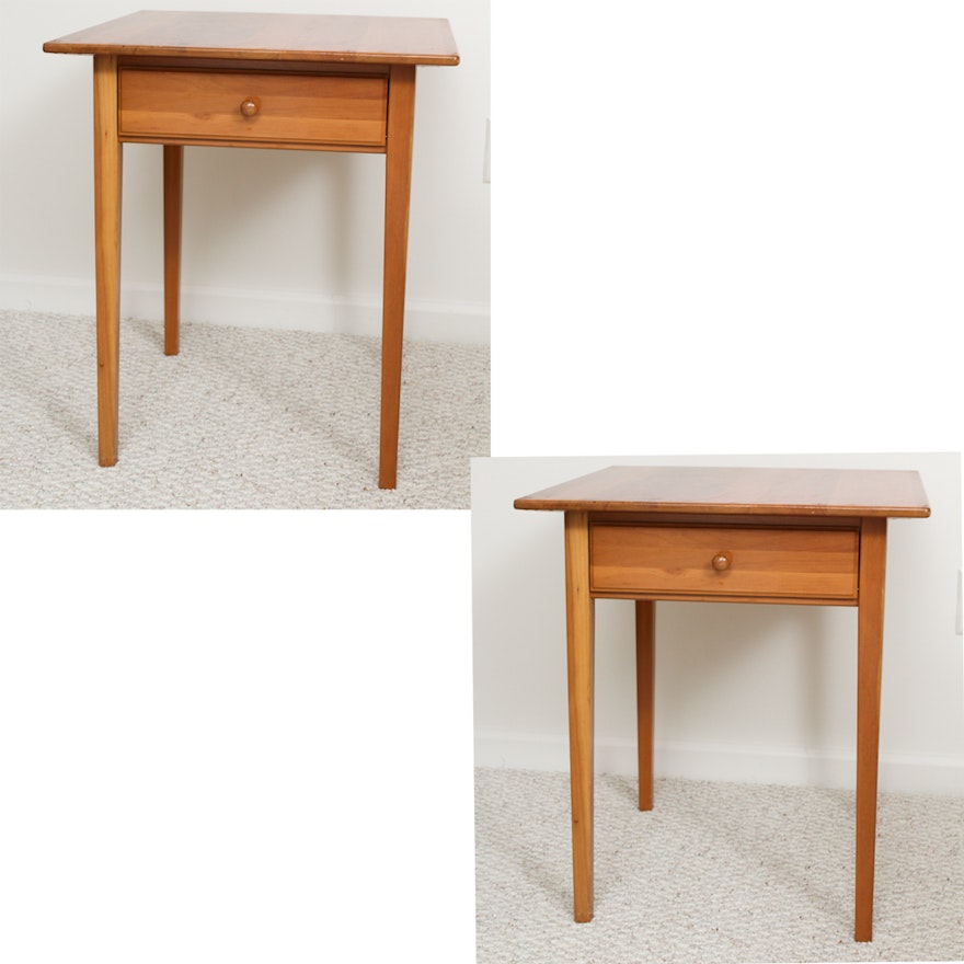 Hardwood Side Table Pair