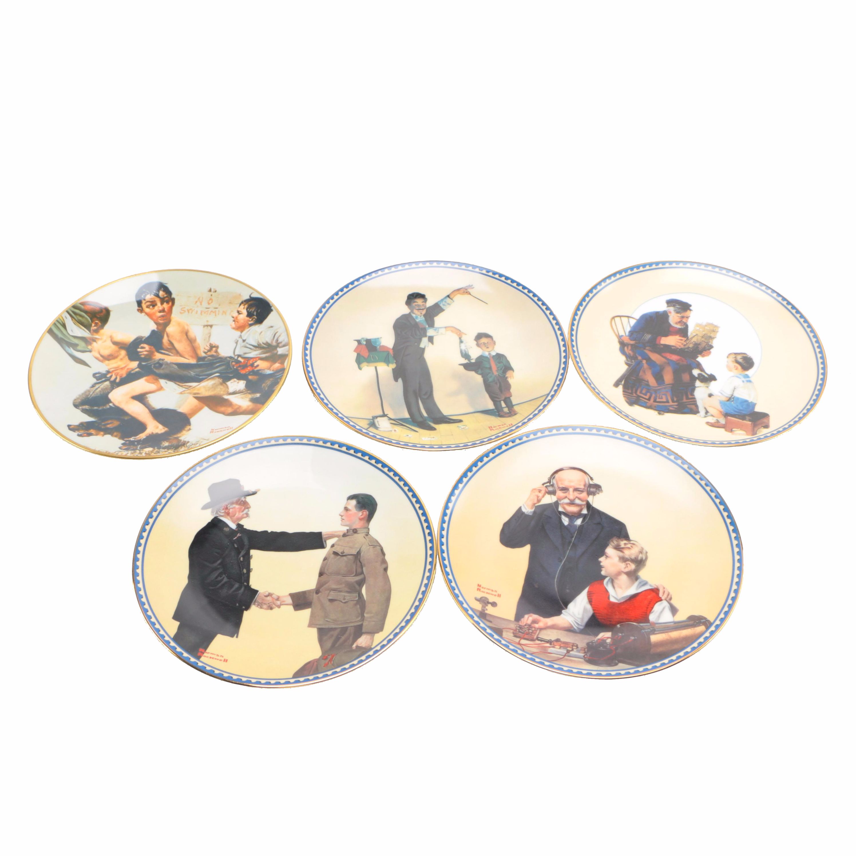 Edwin M. Knowles "Innocence and Experience" Limited Edition Collector's Plates After Norman Rockwell