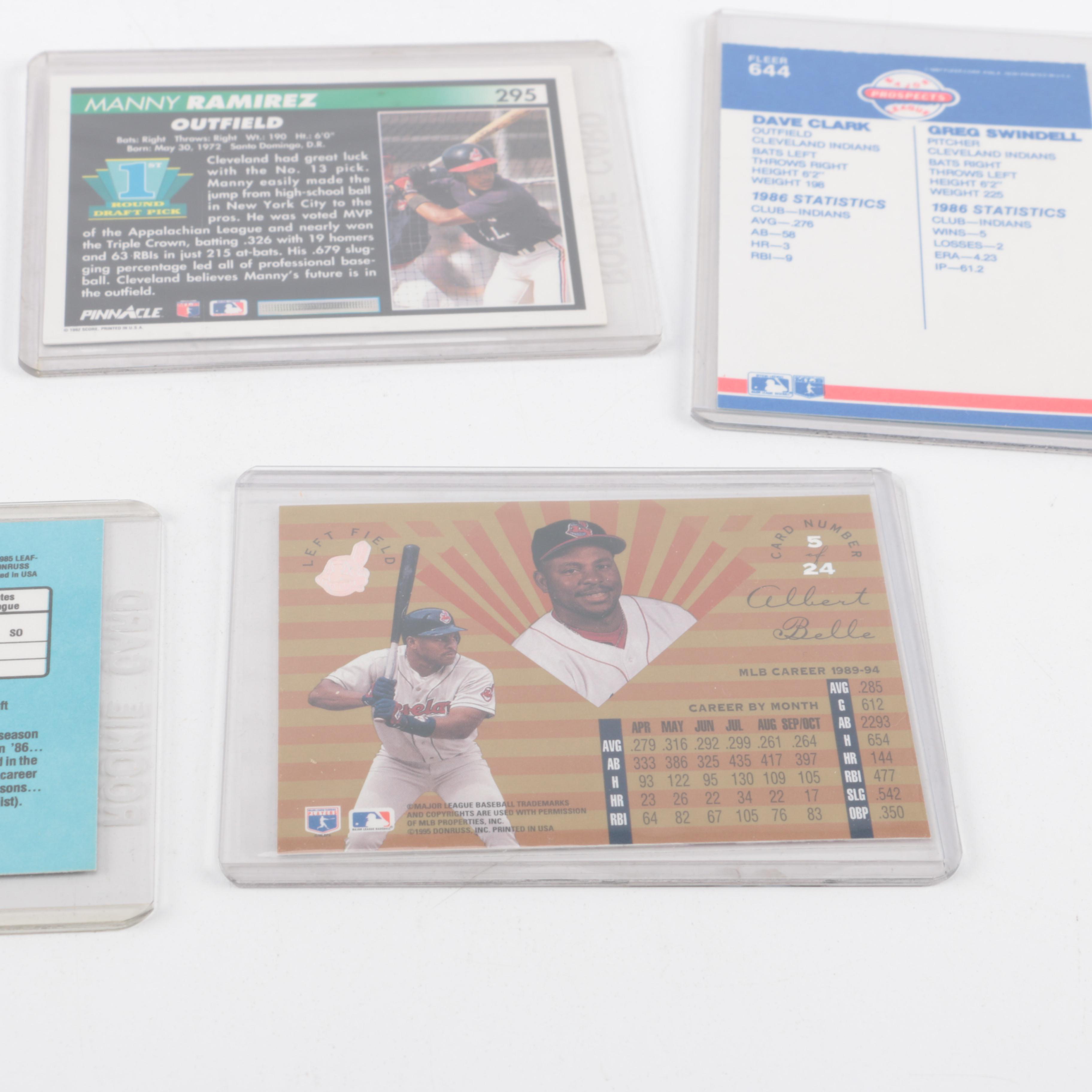 Cleveland Indians Baseball Cards Including Signed Carlos Baerga