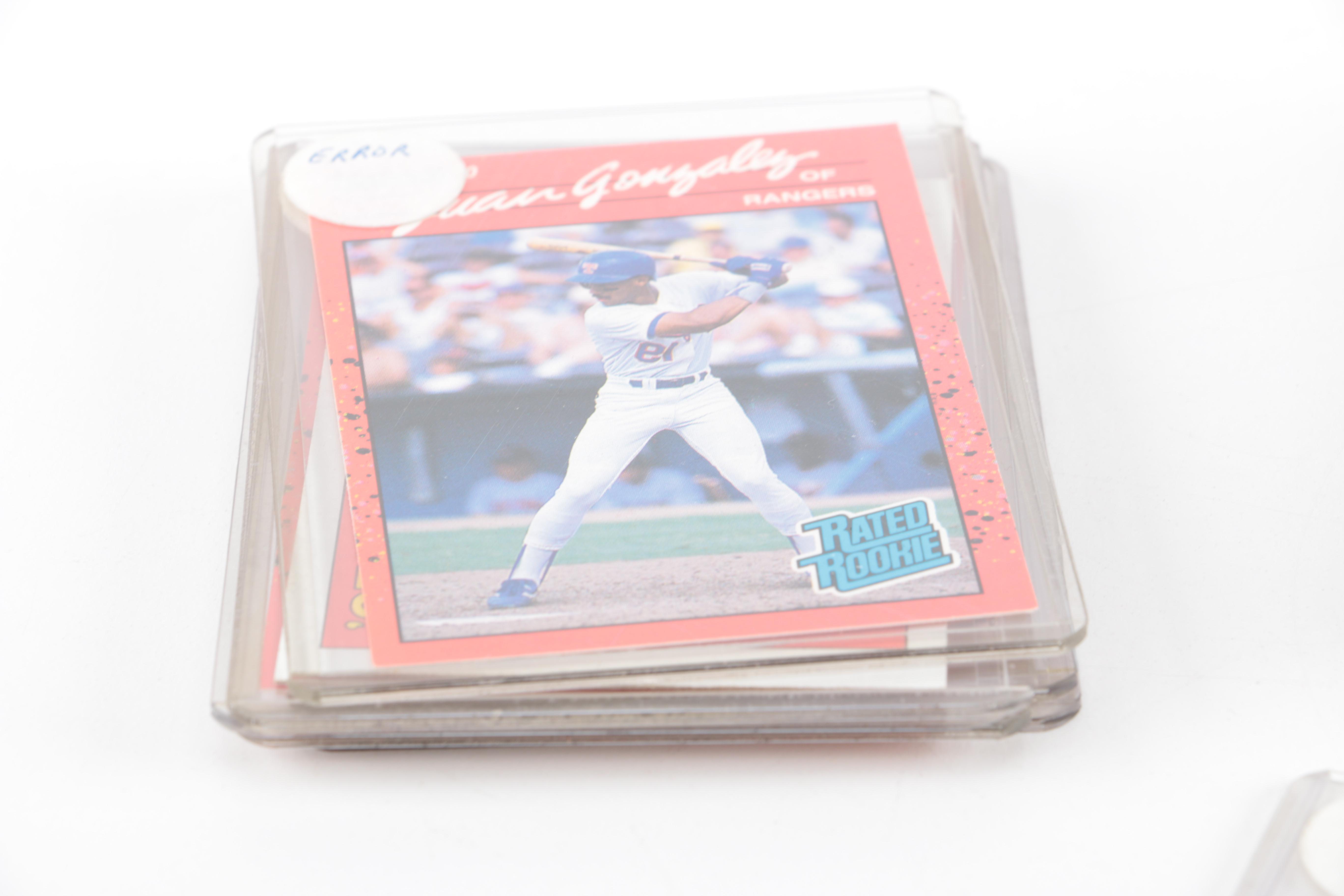 Twenty-One Baseball Error Cards