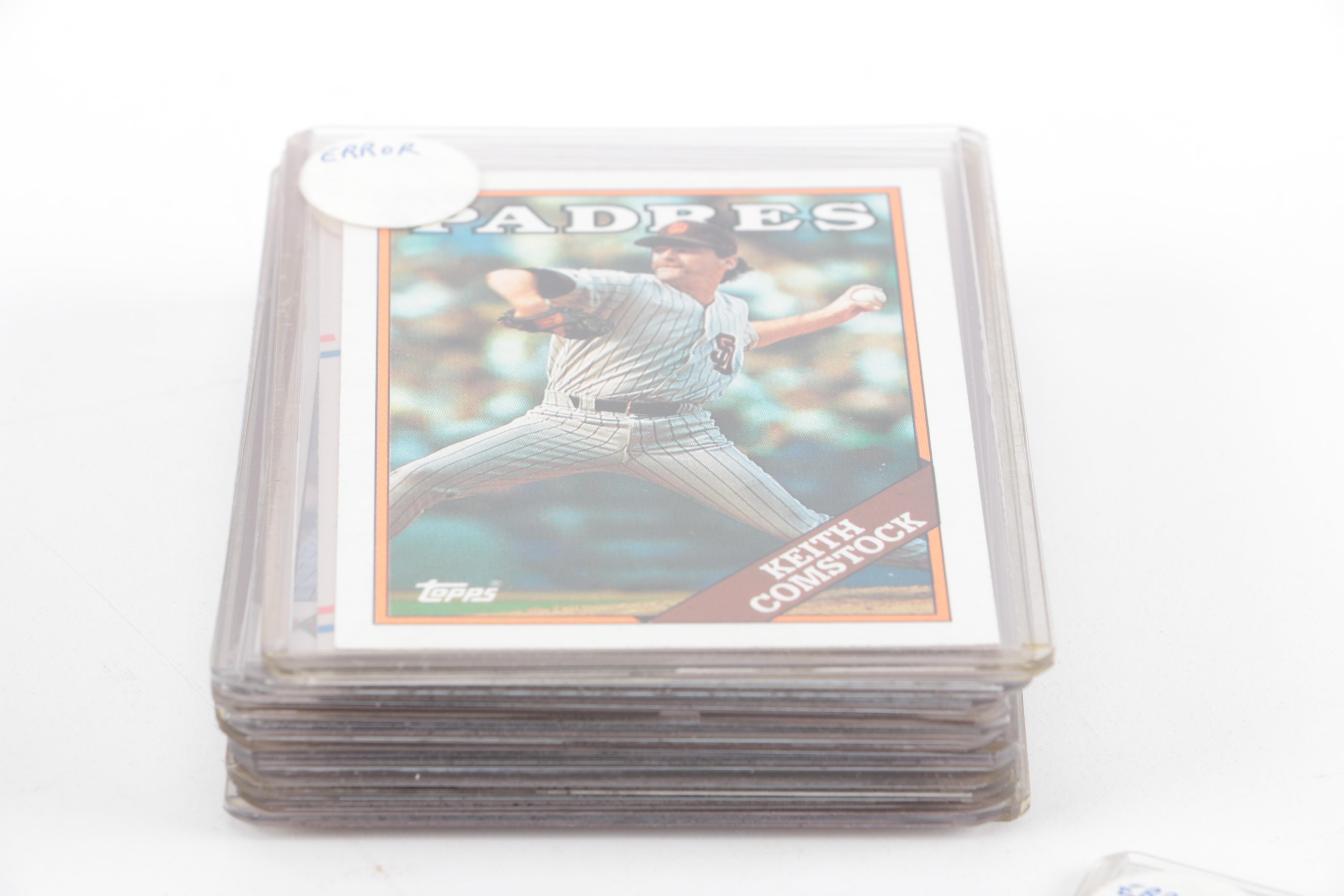 Twenty-One Baseball Error Cards