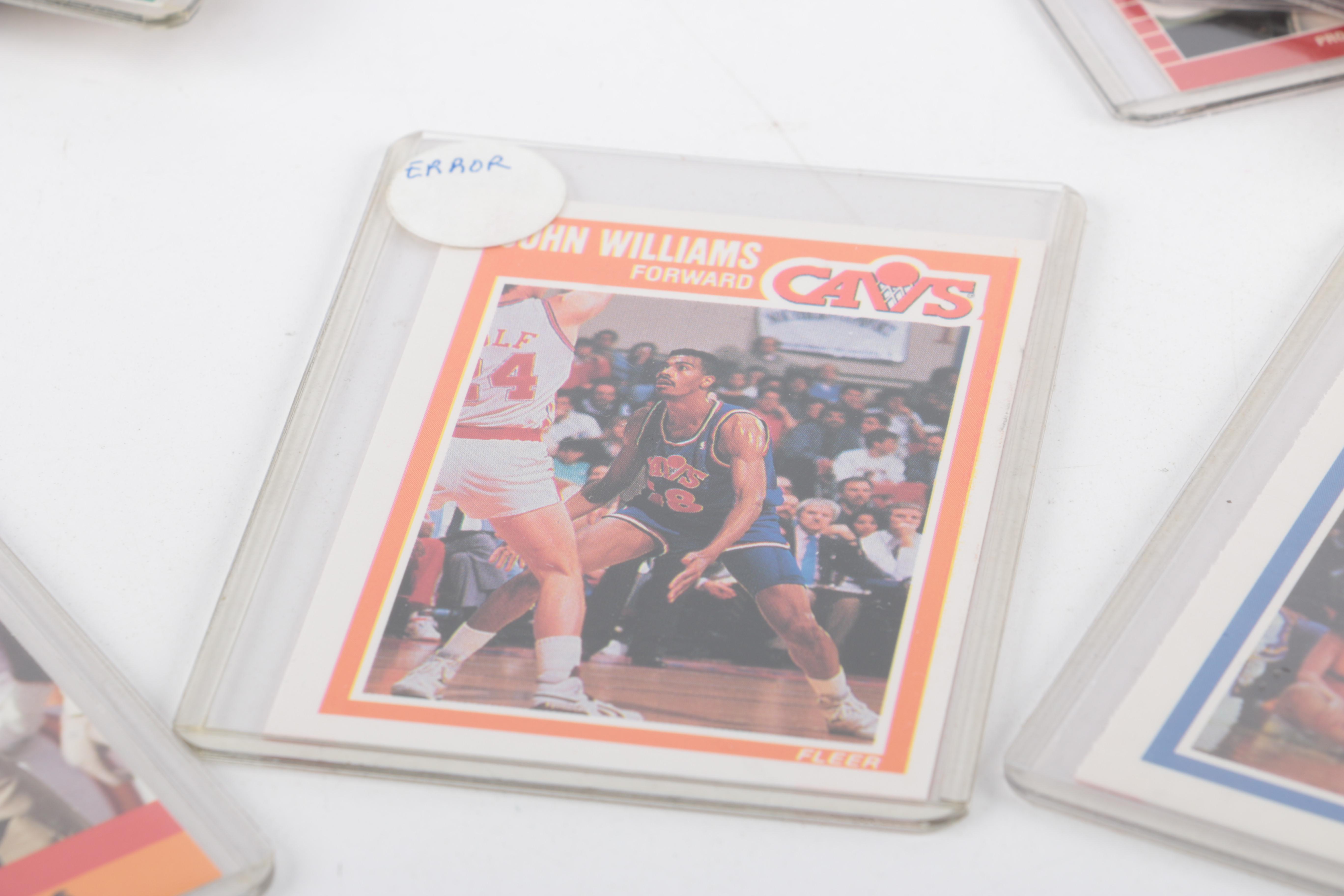 Assortment of Error Sports Cards