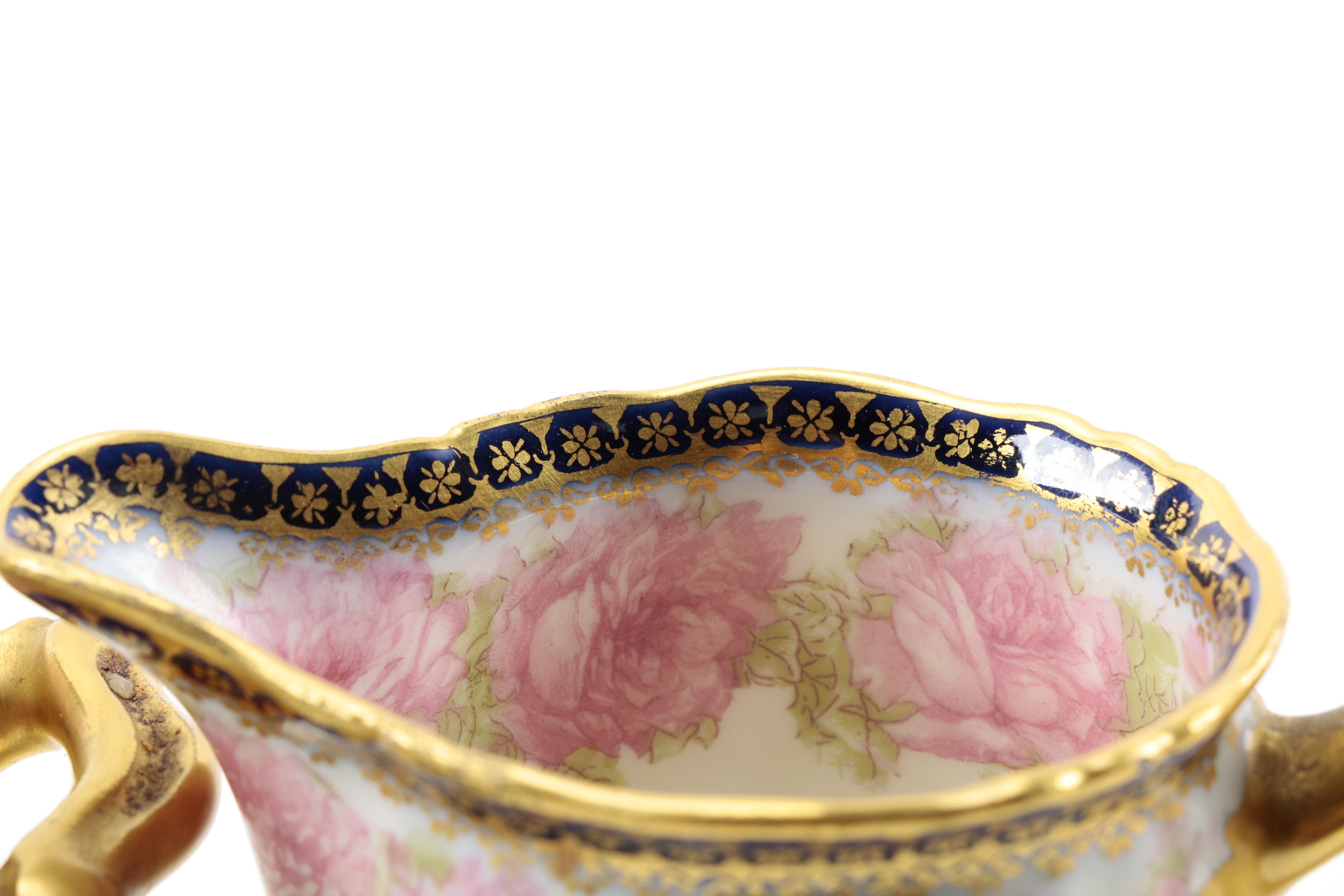 Haviland France and Limoges Porcelain Creamer and Sugar Bowl