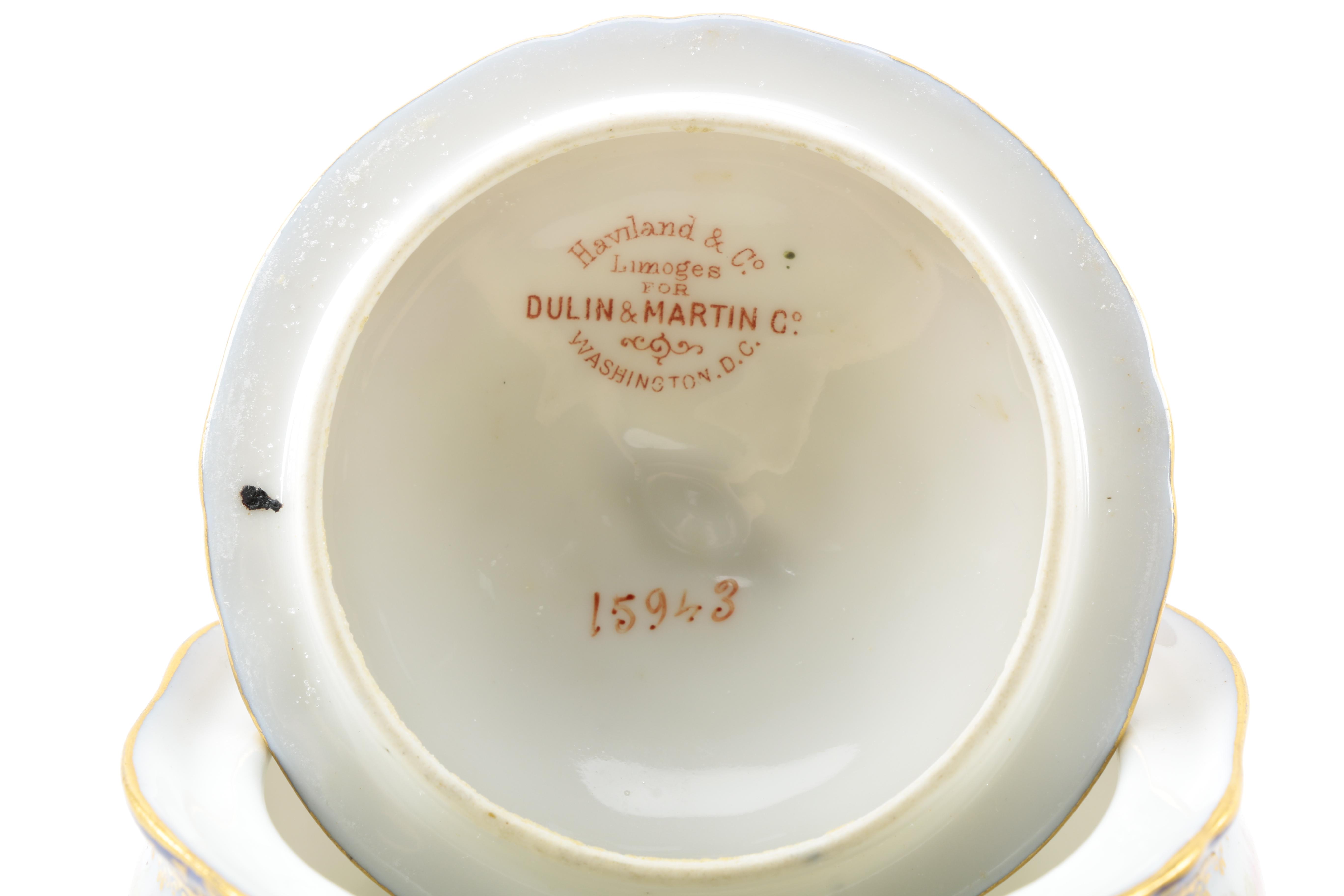 Haviland France and Limoges Porcelain Creamer and Sugar Bowl