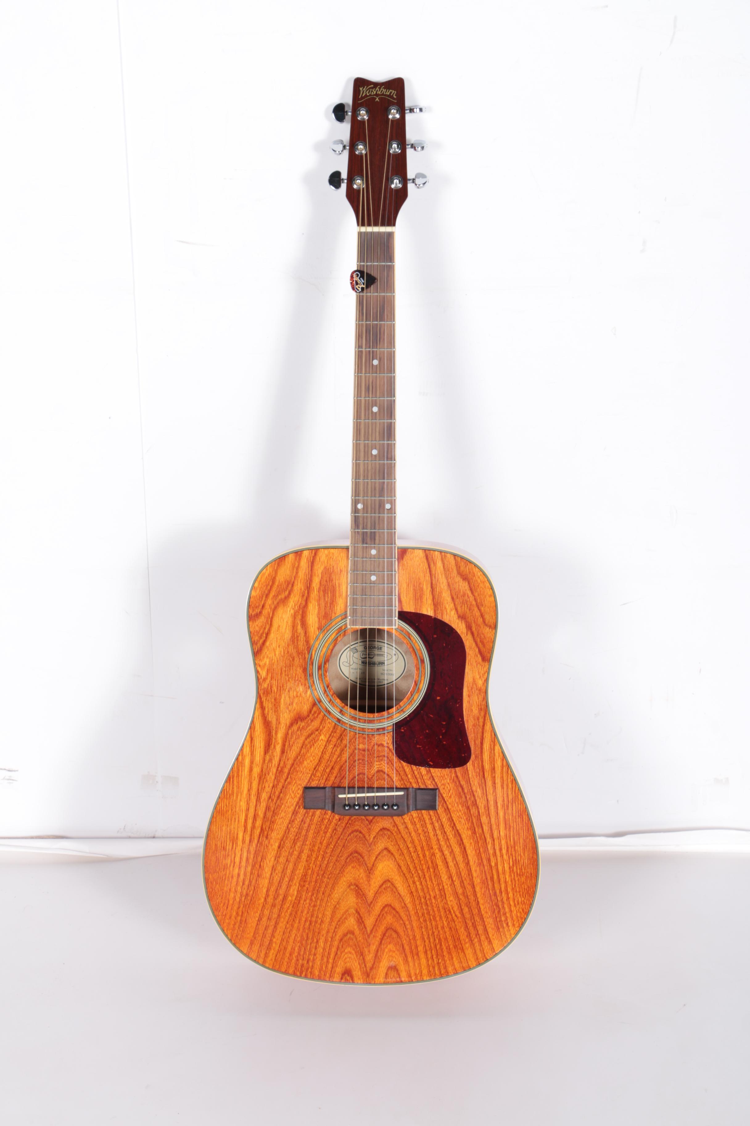 Washburn Dreadnought Style Acoustic Guitar and Case