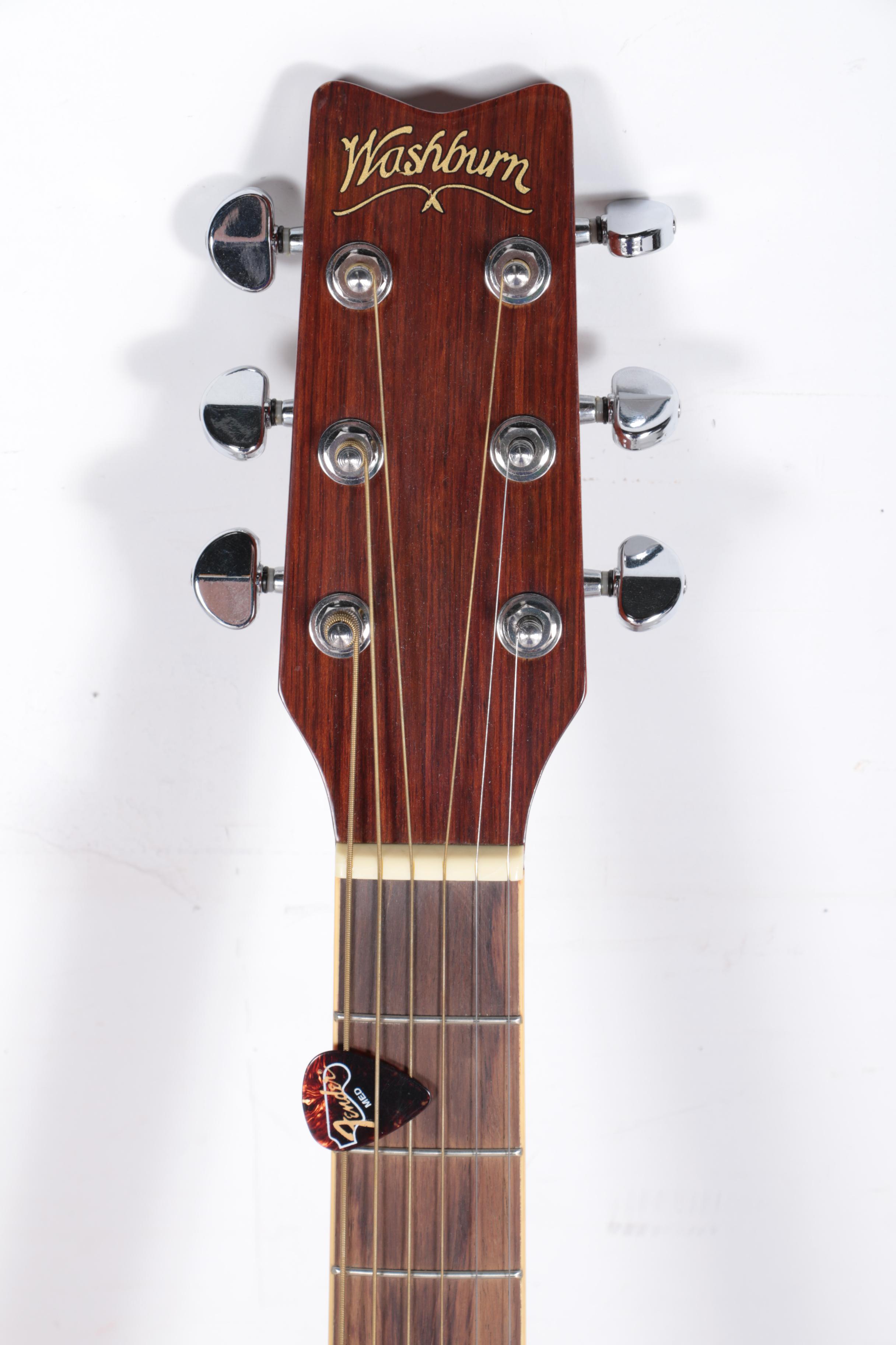 Washburn Dreadnought Style Acoustic Guitar and Case