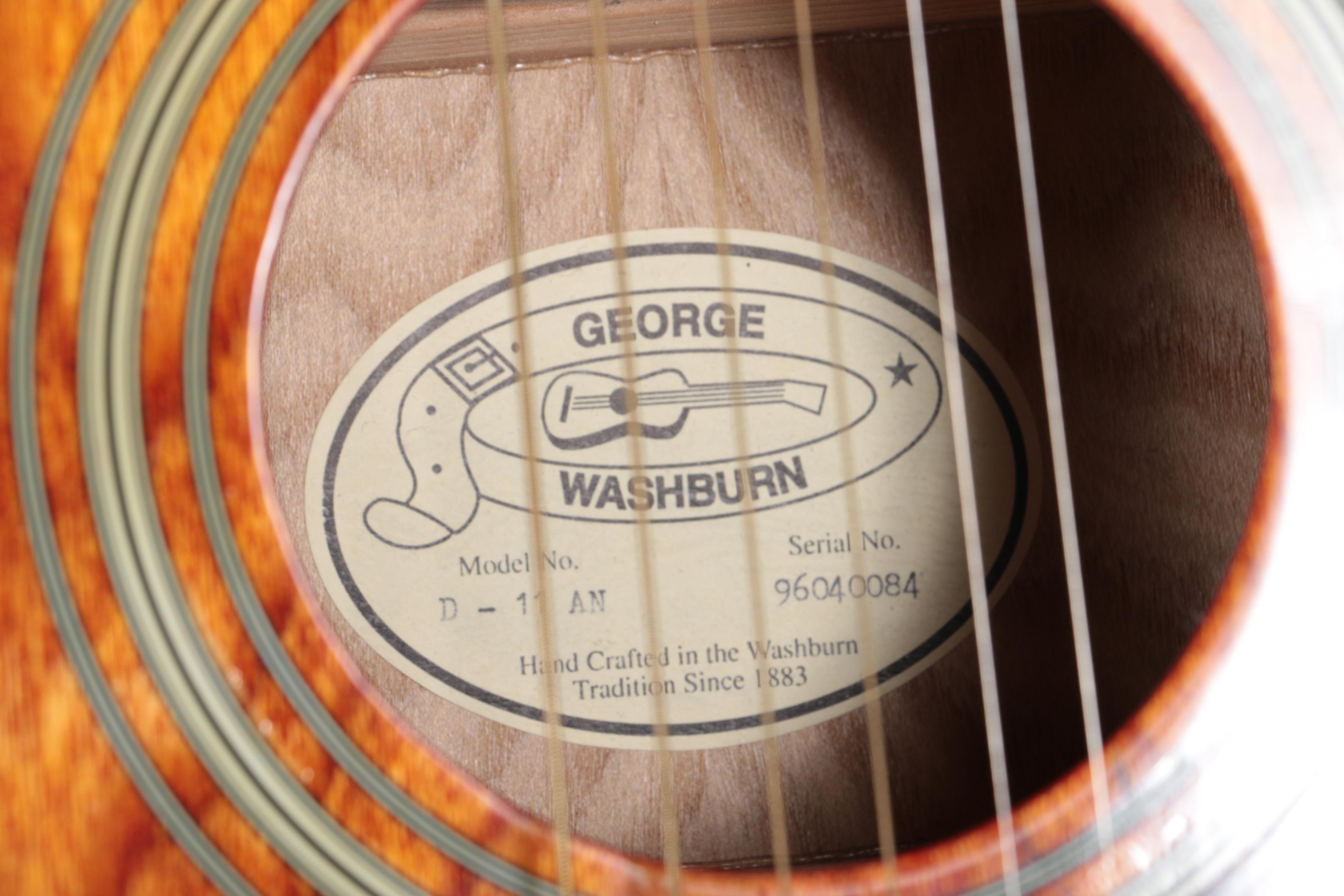 Washburn Dreadnought Style Acoustic Guitar and Case