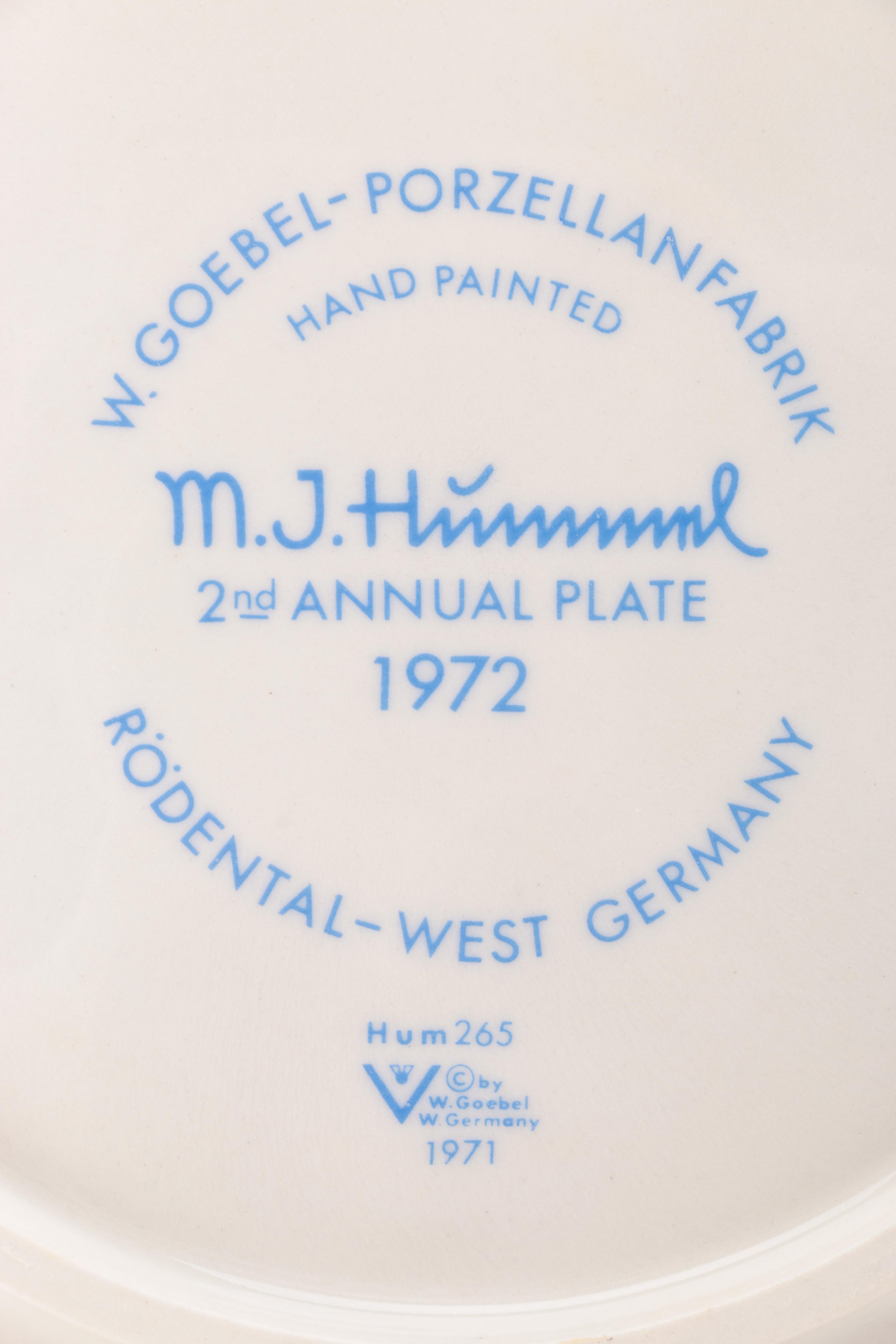 1972 Hummel Annual Plate