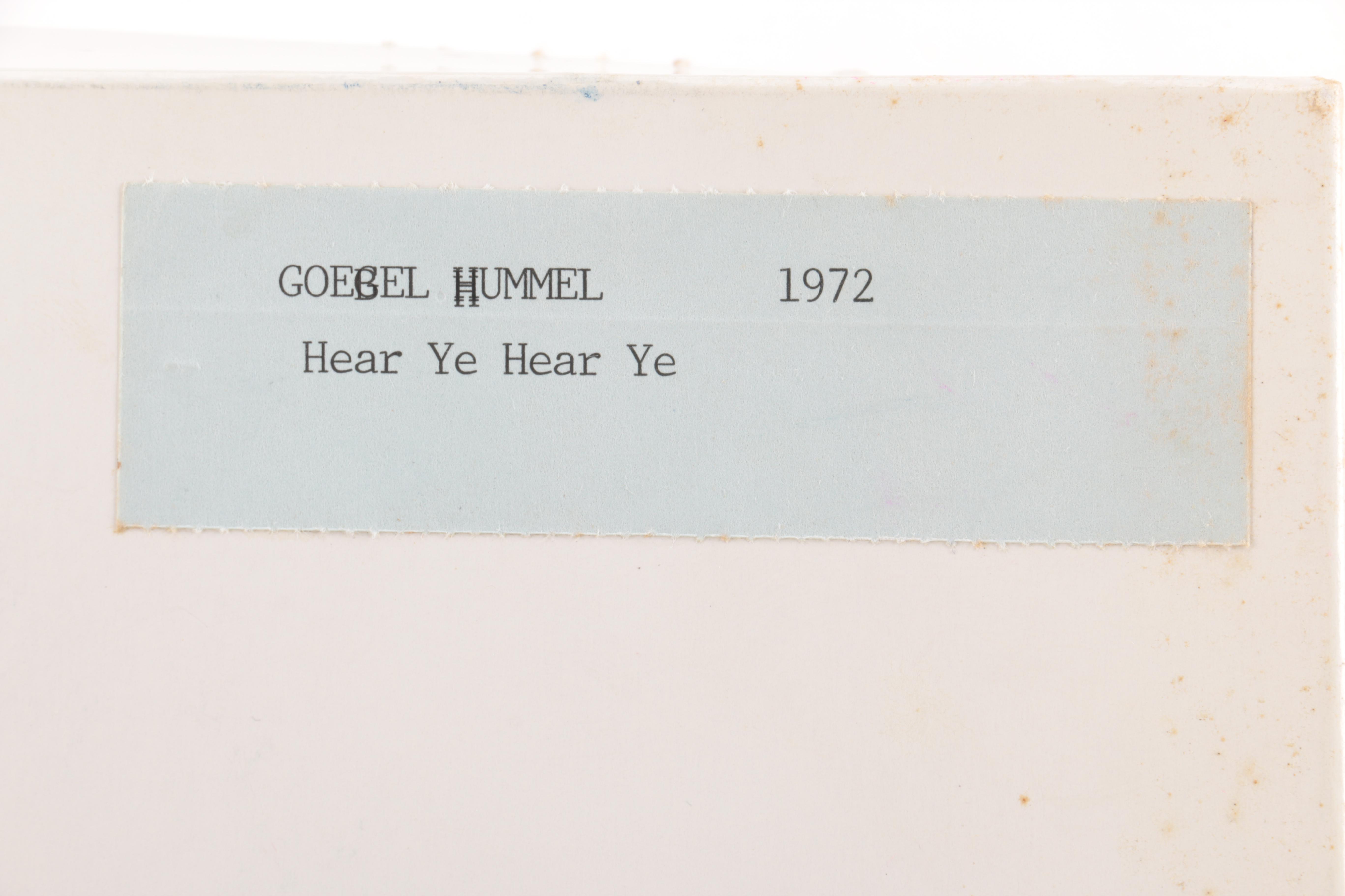 1972 Hummel Annual Plate