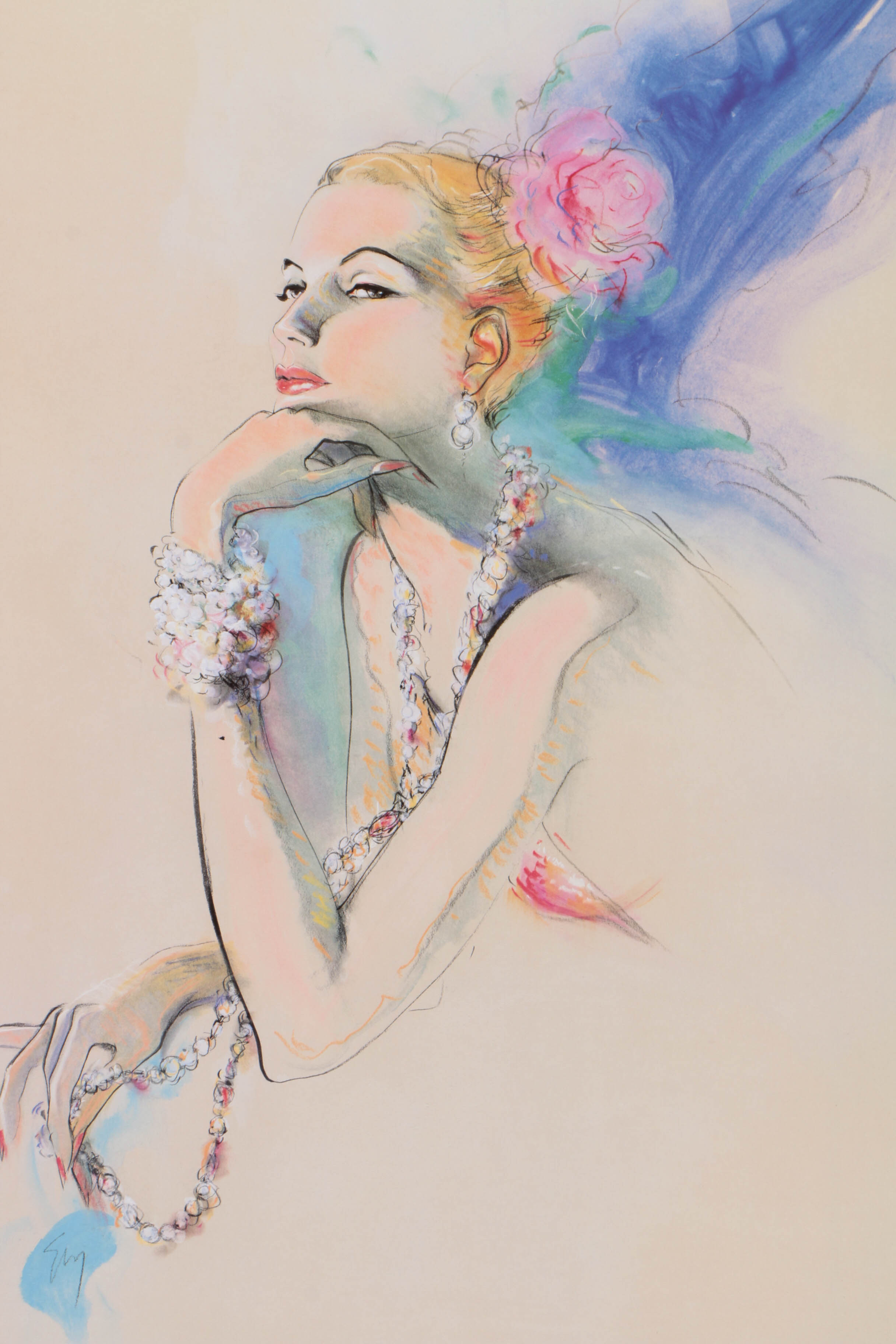 After Peter Motz Offset Lithograph on Paper "Untitled I"