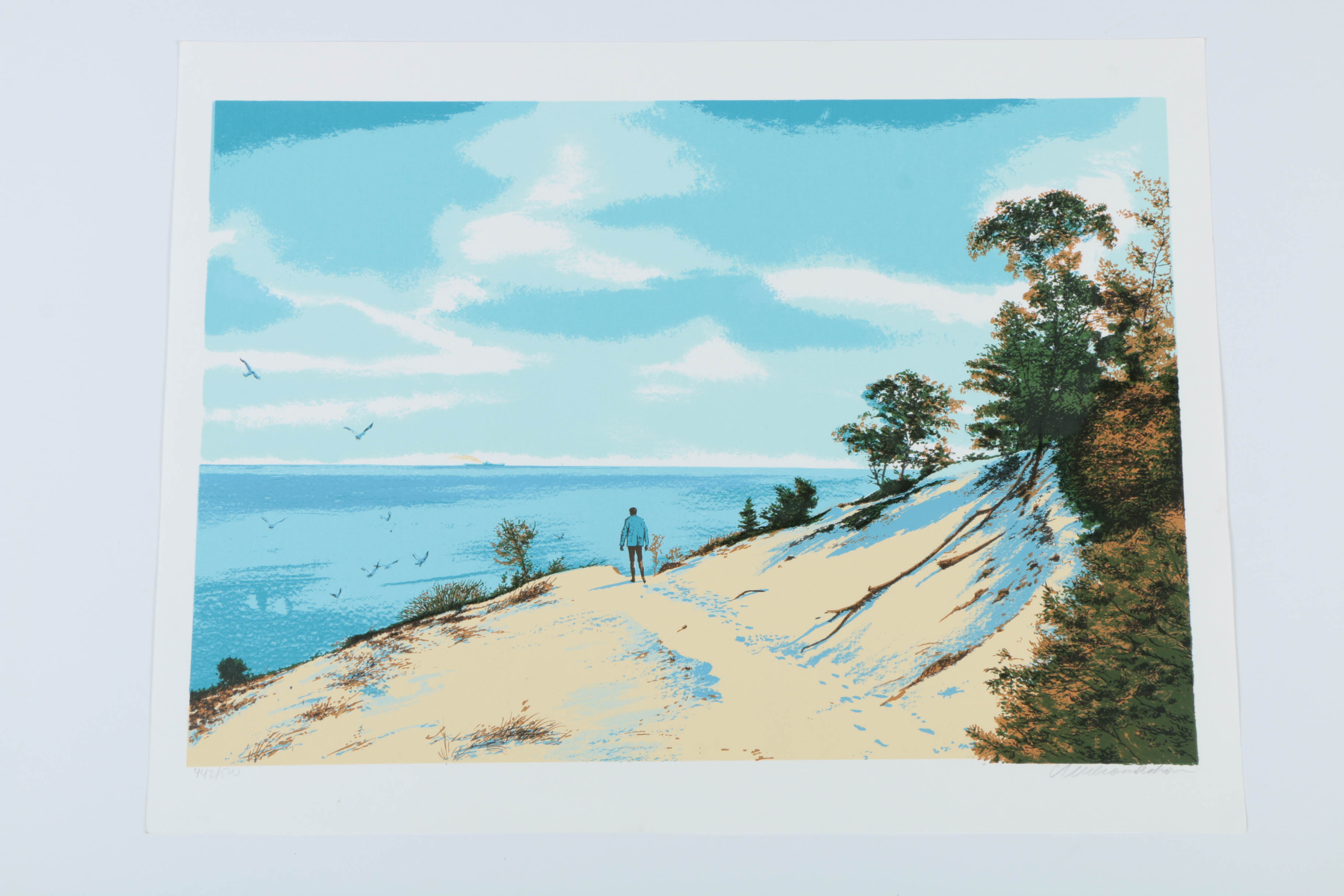 William Nelson Limited Edition Serigraphs on Paper Beach Scenes