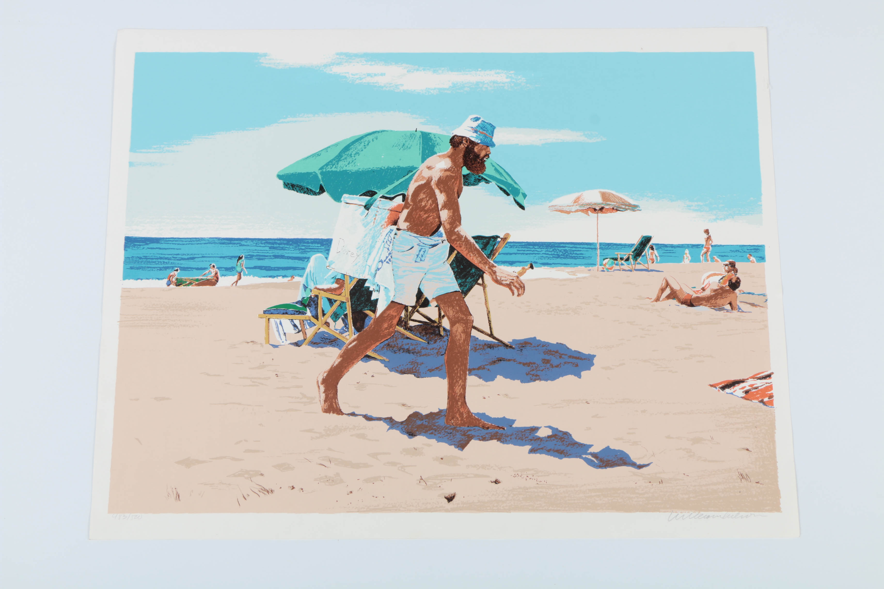 William Nelson Limited Edition Serigraphs on Paper Beach Scenes