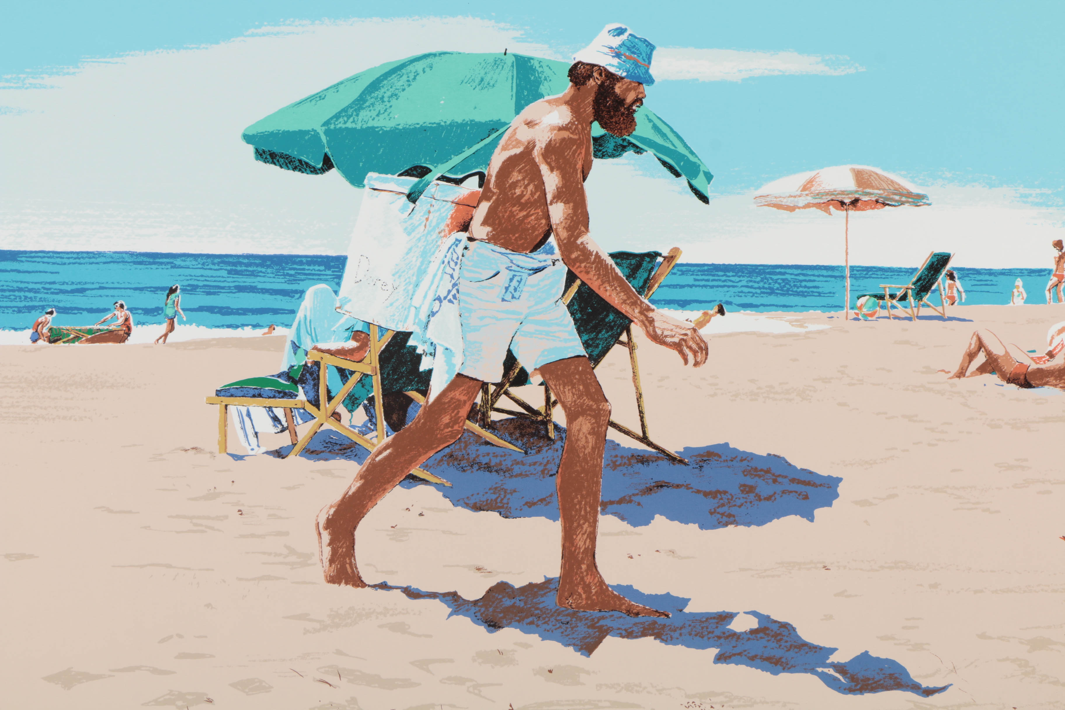 William Nelson Limited Edition Serigraphs on Paper Beach Scenes