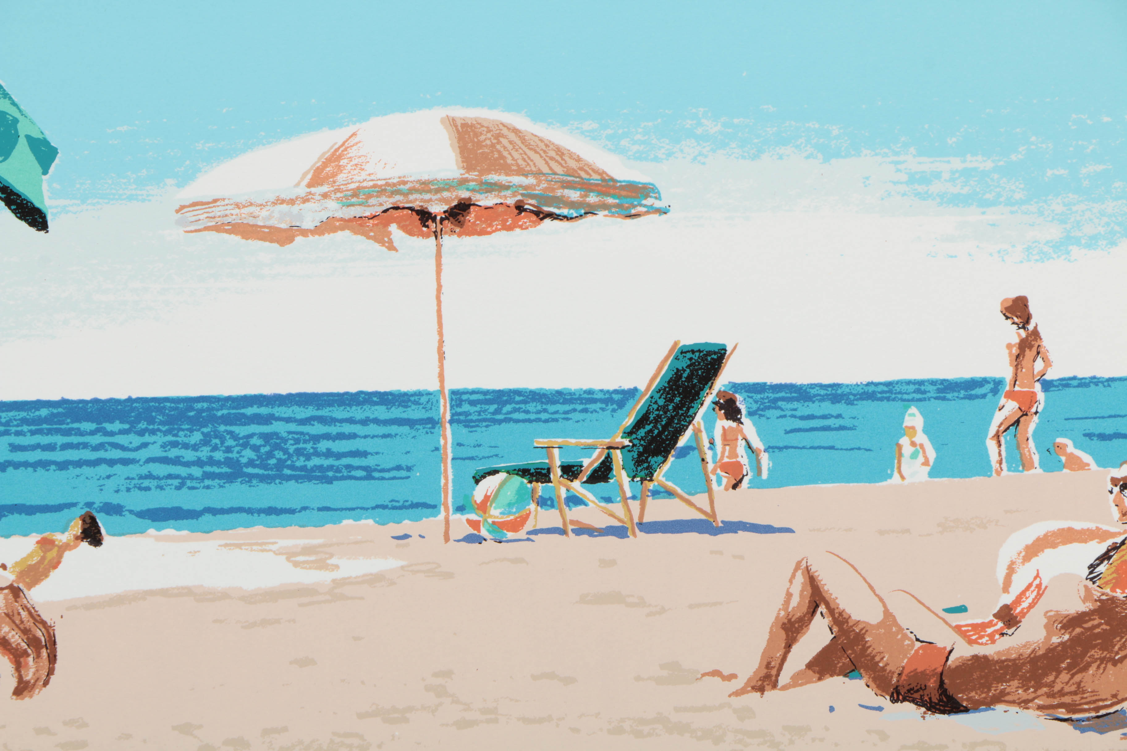 William Nelson Limited Edition Serigraphs on Paper Beach Scenes