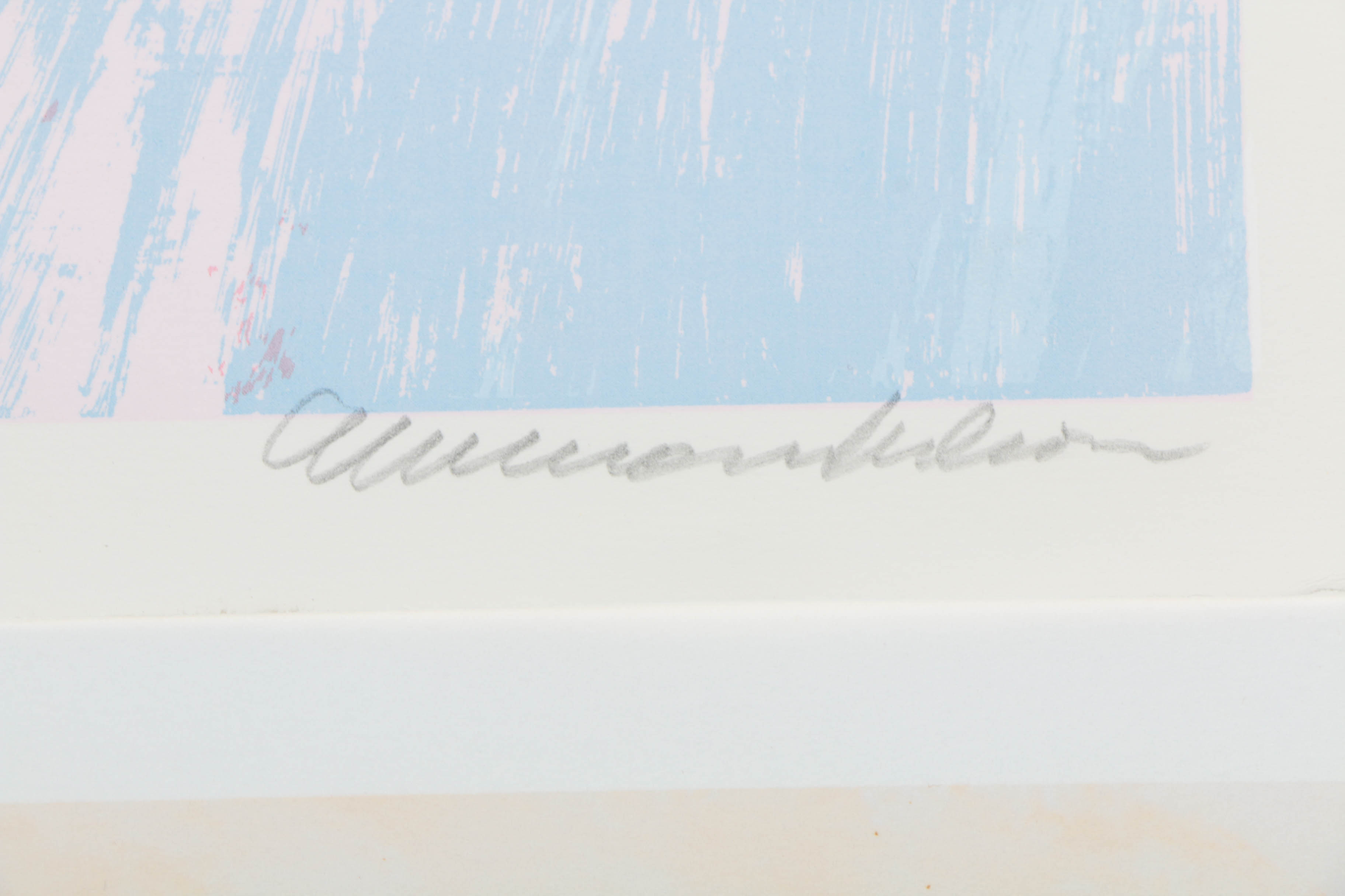 Pair of William Nelson Limited Edition Lithographs on Paper "Santa Clara Dog" and "The Hayfield"