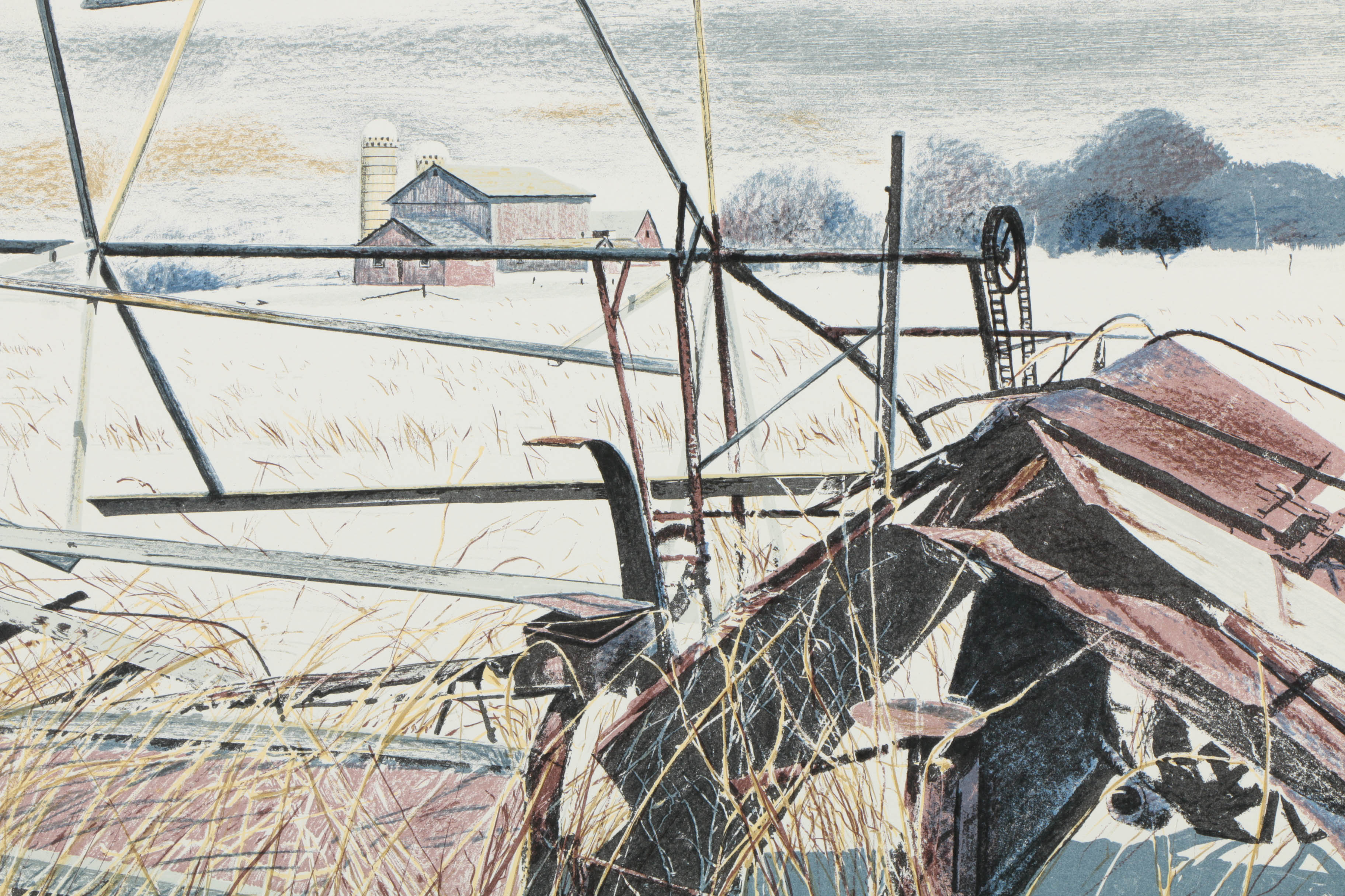 William Nelson Limited Edition Serigraph on Paper "No More Harvest to Reap"