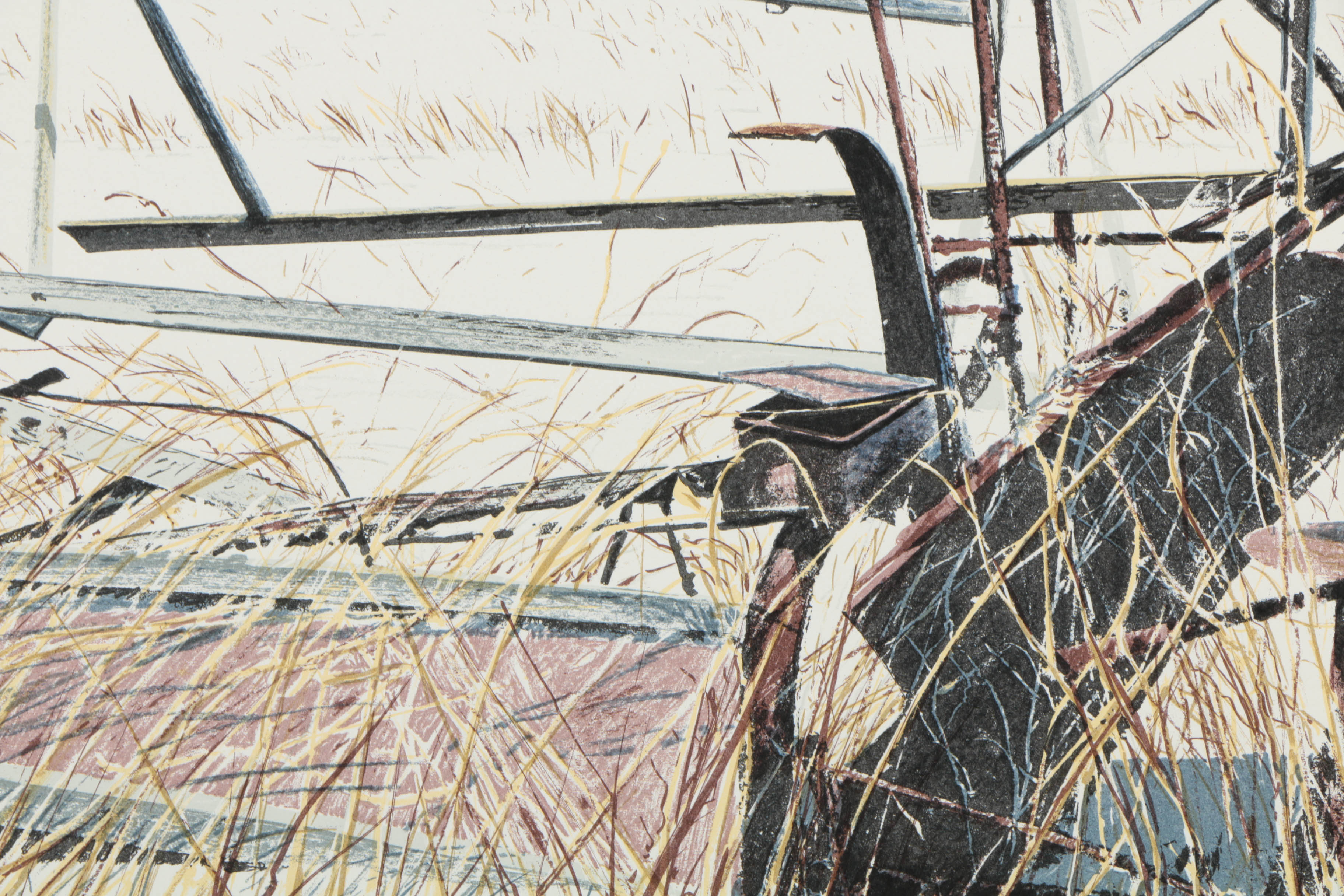 William Nelson Limited Edition Serigraph on Paper "No More Harvest to Reap"