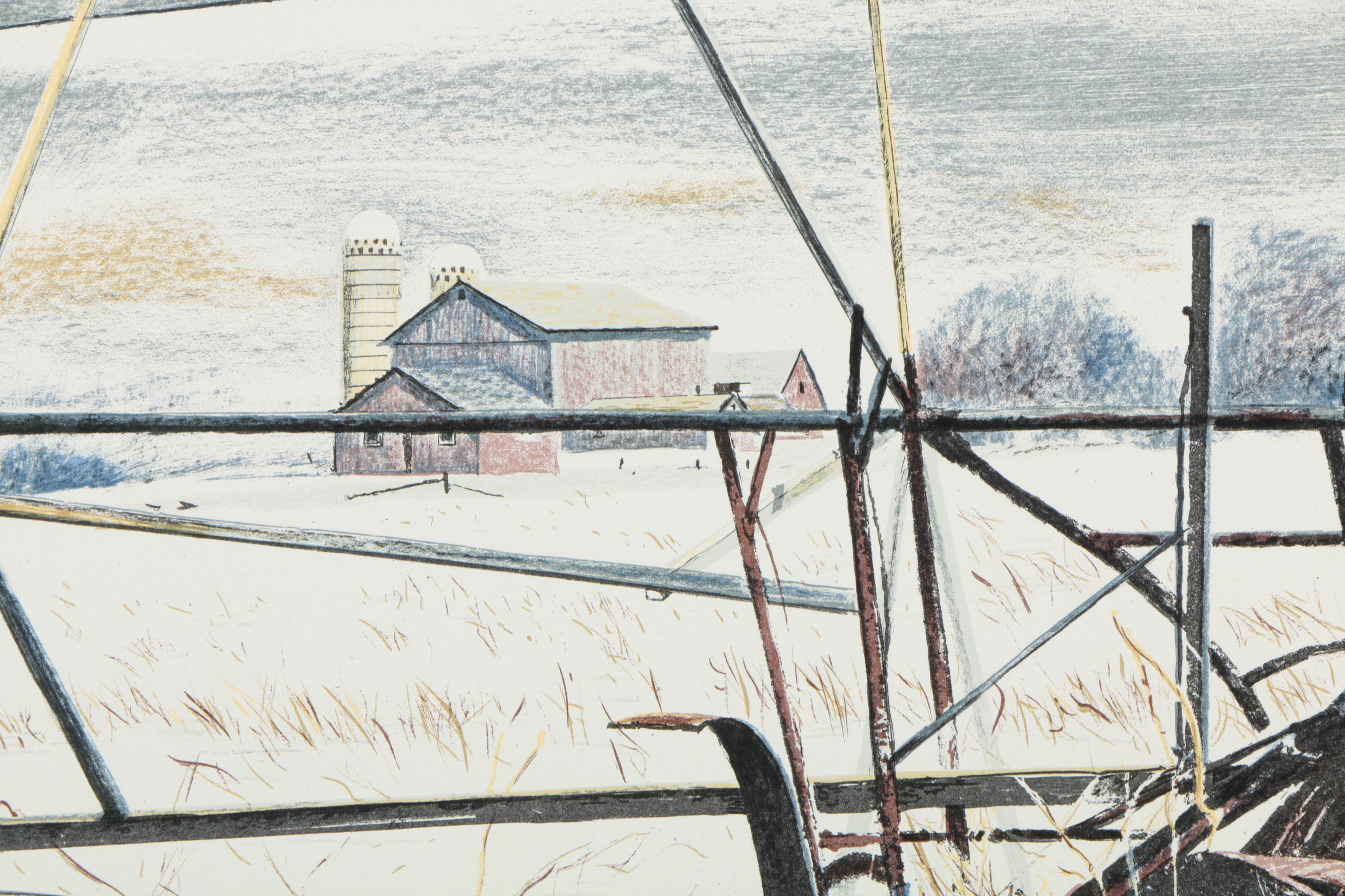 William Nelson Limited Edition Serigraph on Paper "No More Harvest to Reap"