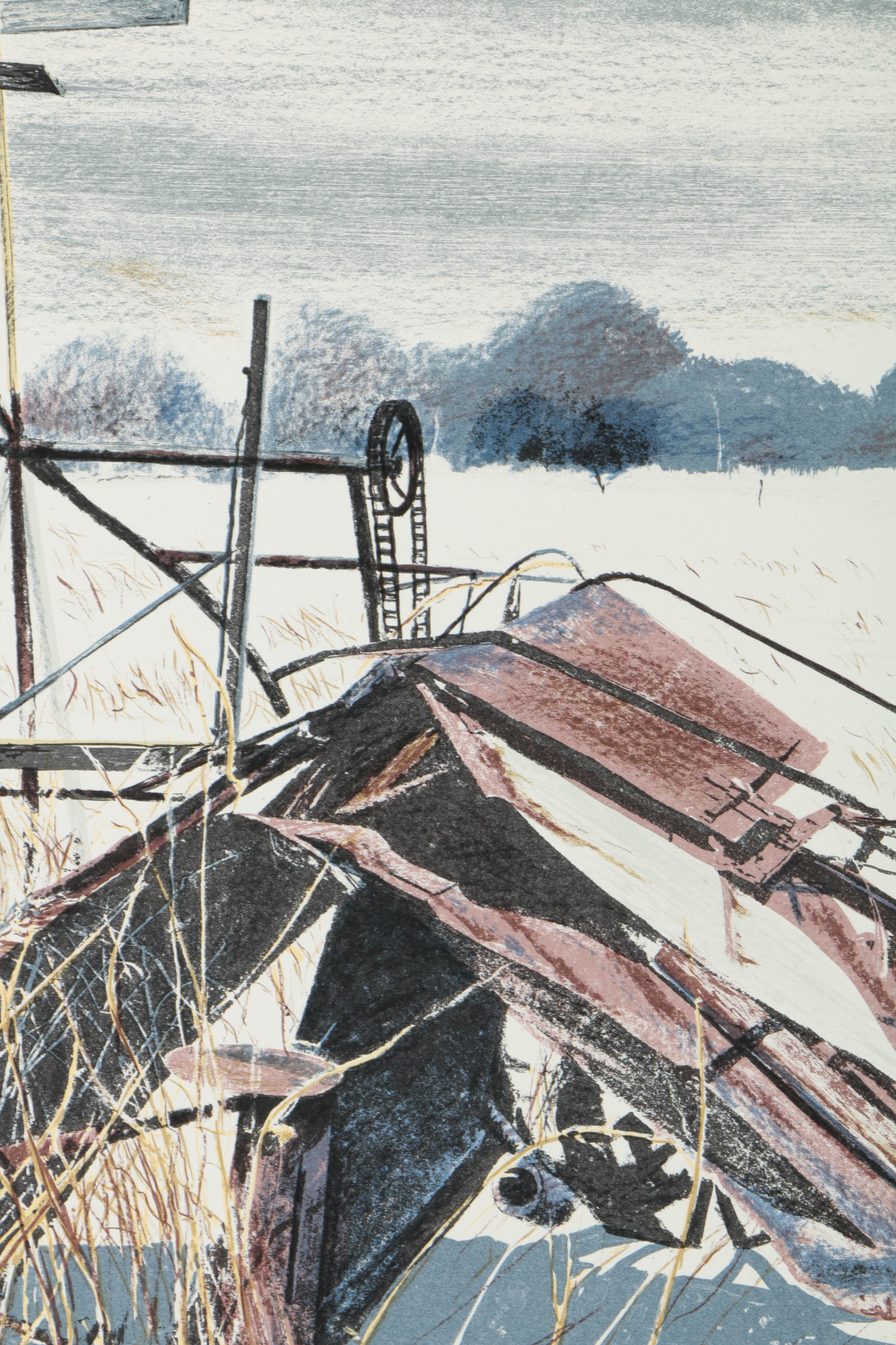 William Nelson Limited Edition Serigraph on Paper "No More Harvest to Reap"