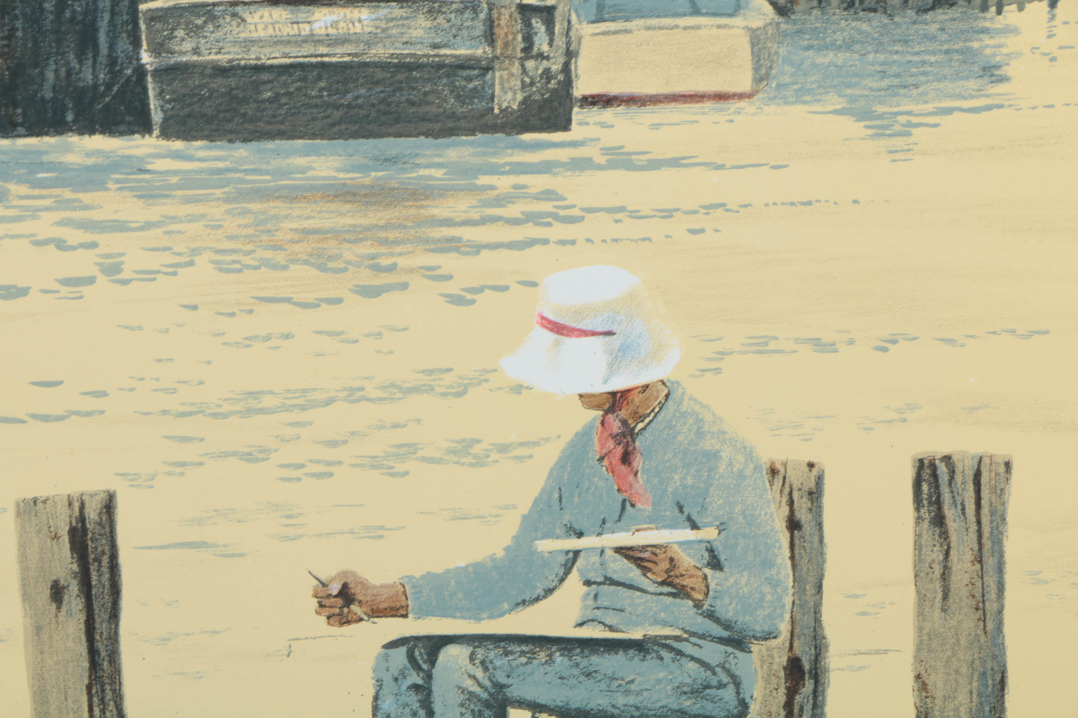 Pair of William Nelson Limited Edition Lithographs on Paper "Painting in New England" and "Kimball Turnaround"