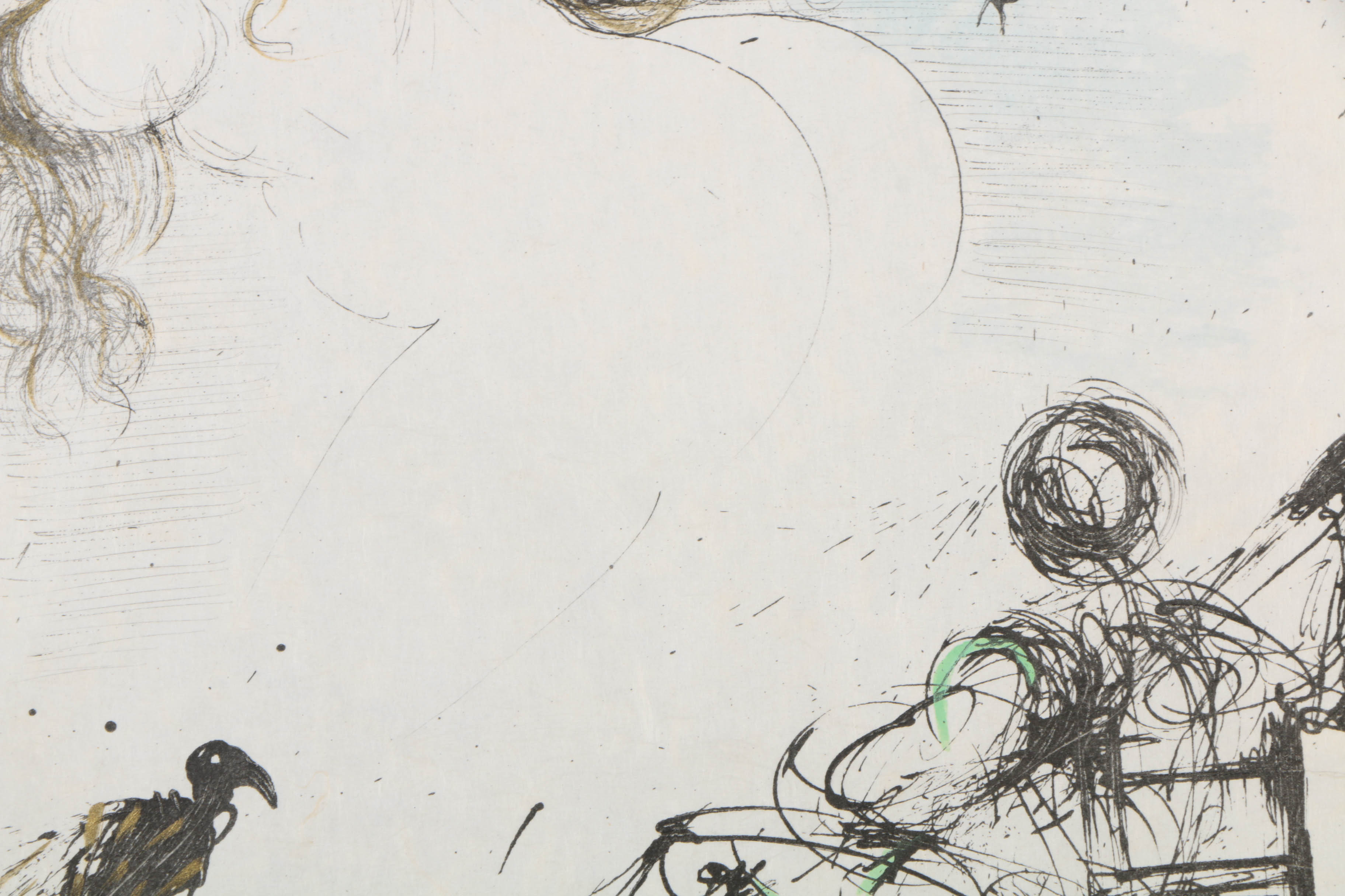 Salvador Dalí Limited Edition Etching on Paper "Nu au peroquet"