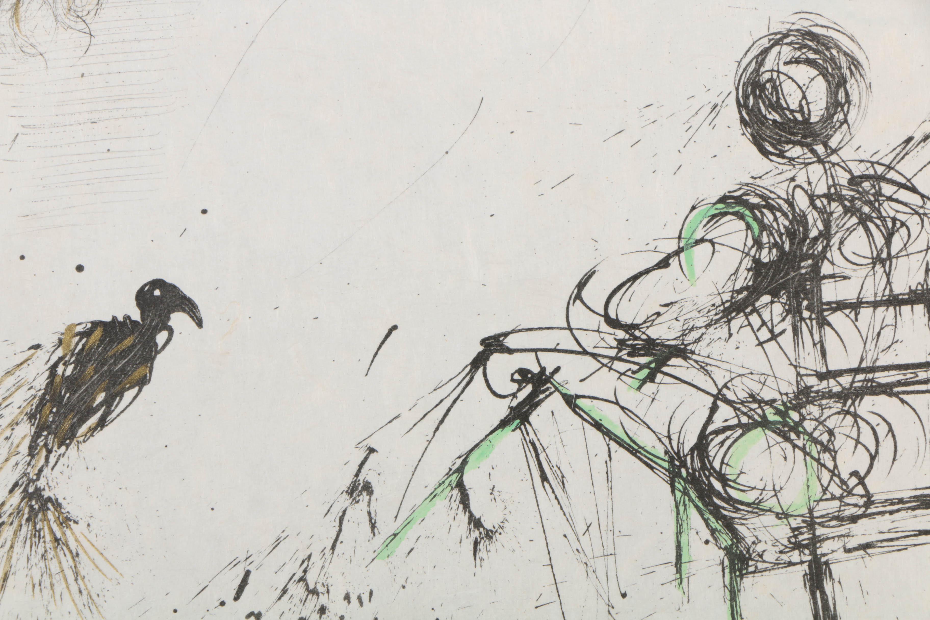 Salvador Dalí Limited Edition Etching on Paper "Nu au peroquet"