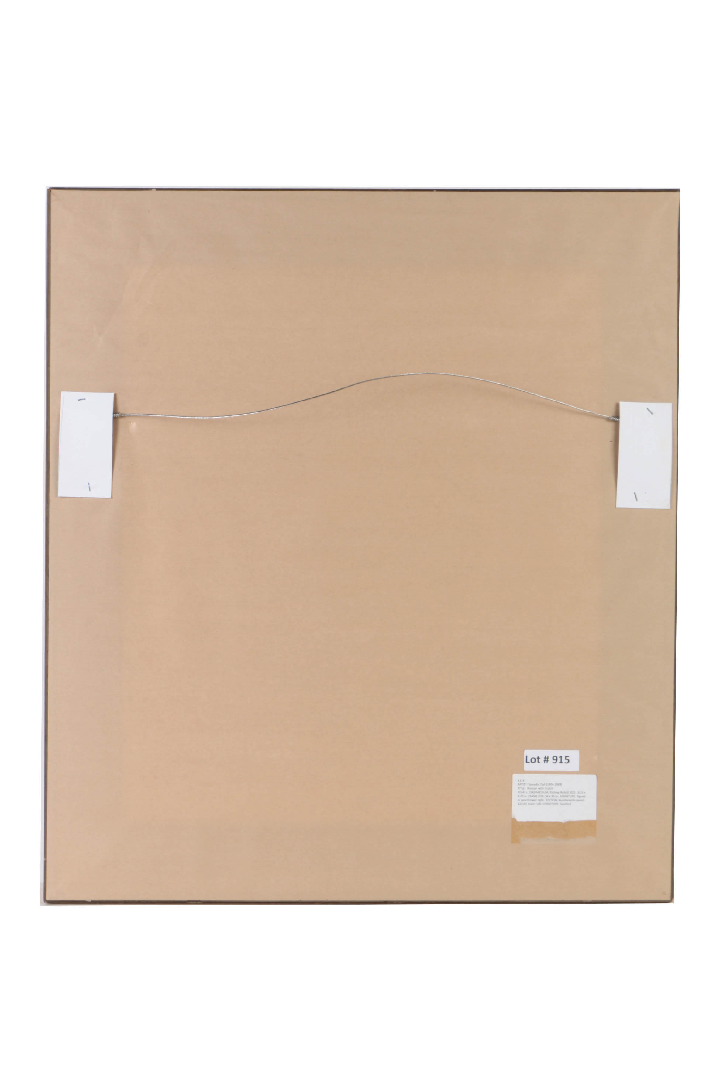 Salvador Dalí Limited Edition Engraving on Paper ""La Femme a la Bequille"