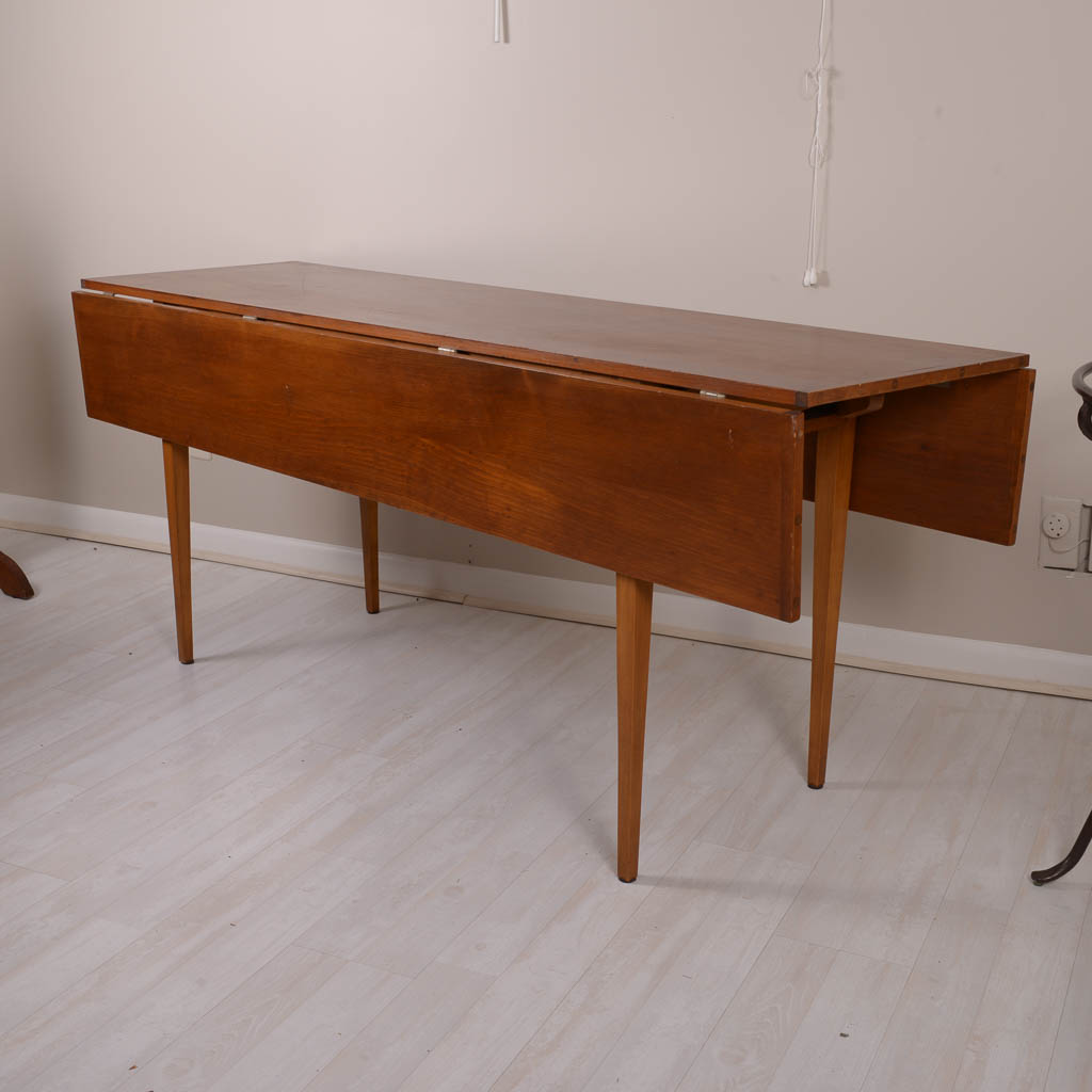 Vintage Poplar Drop-Leaf Dining Table