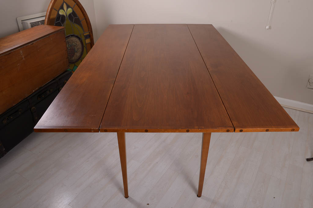 Vintage Poplar Drop-Leaf Dining Table