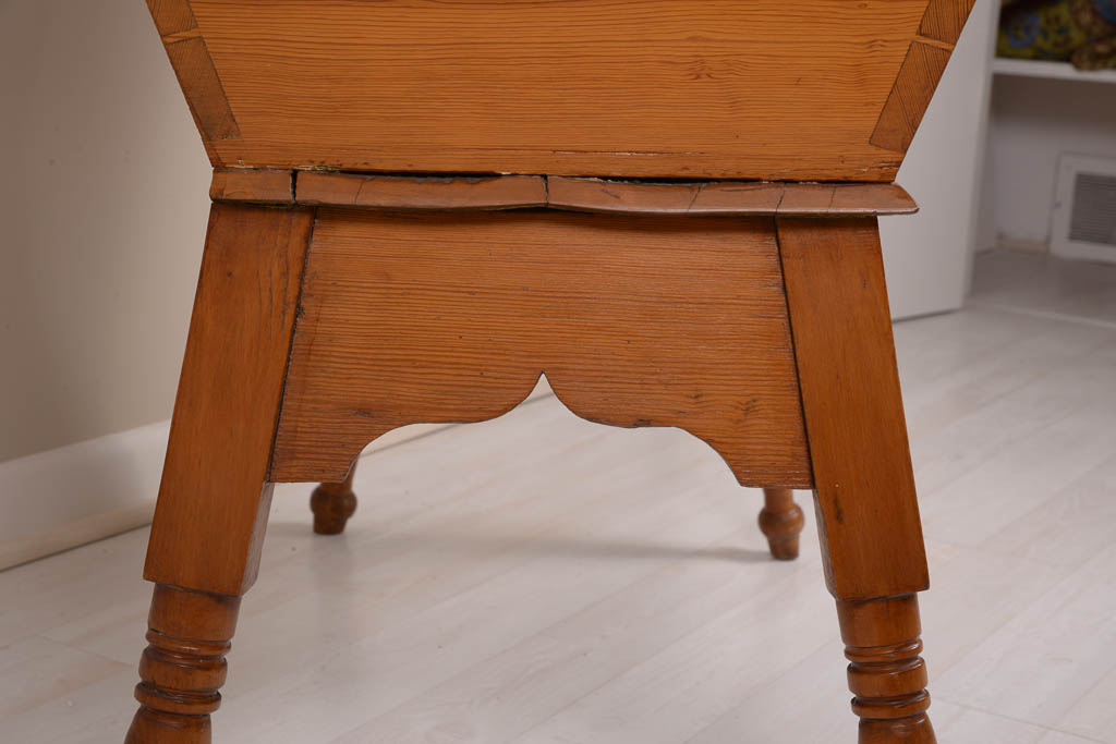 Antique Pine Storage Table